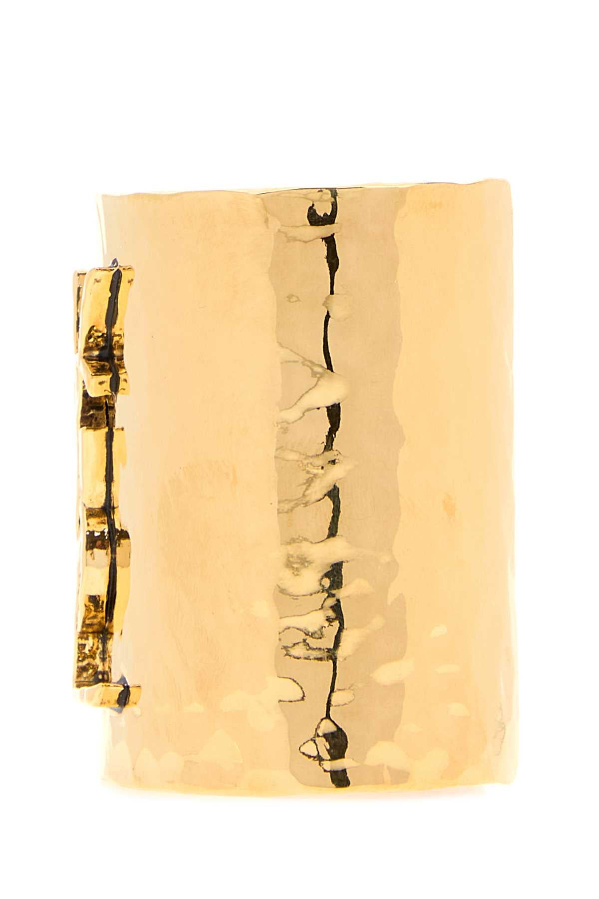 Saint Laurent Women Gold Metal Cassandre Bracelet SAINT LAURENT