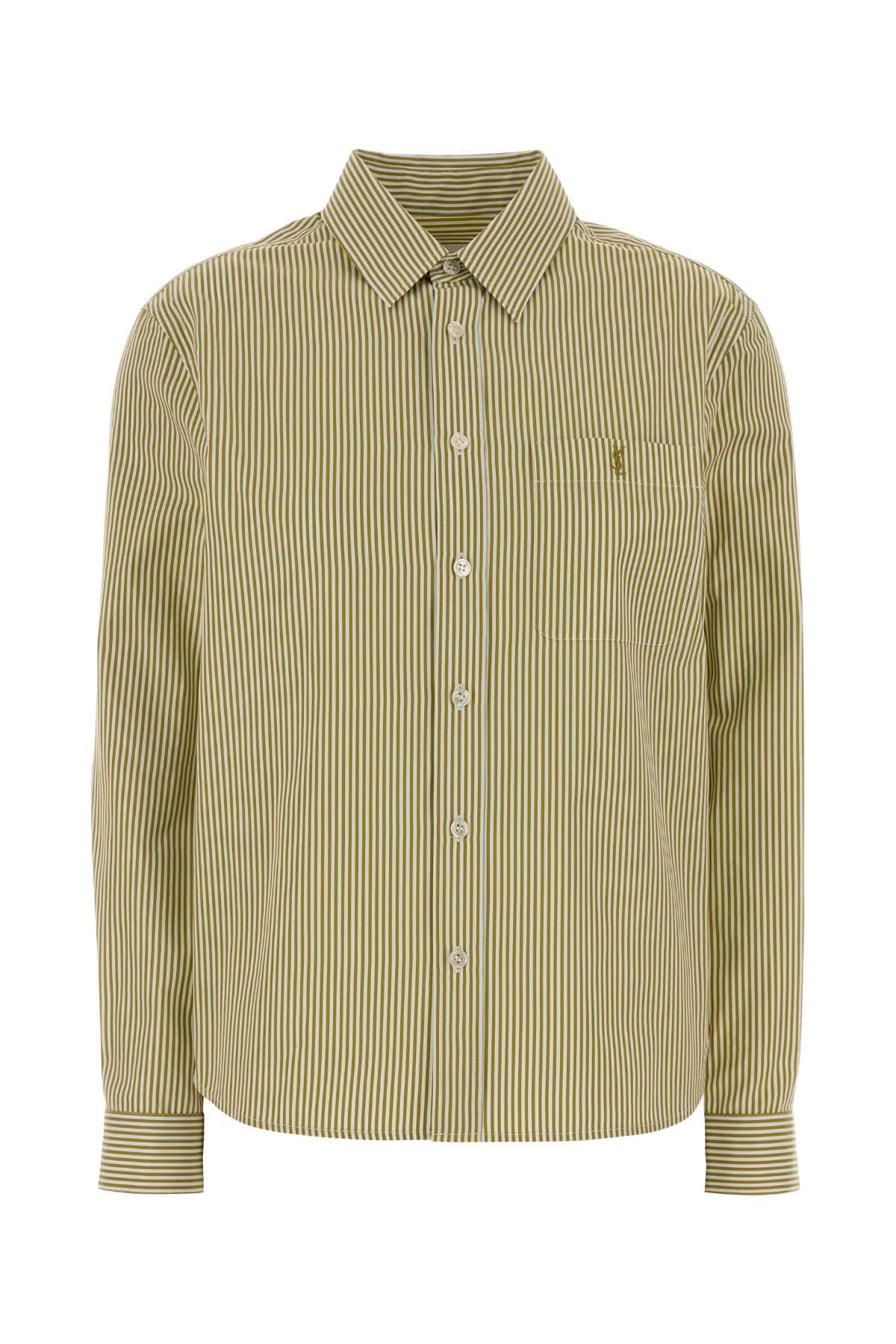 Saint Laurent Women Embroidered Poplin Shirt SAINT LAURENT