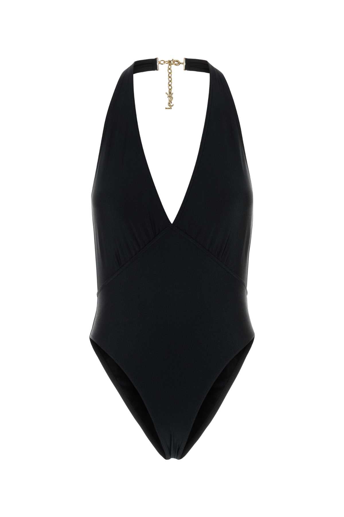 Saint Laurent Women Black Stretch Nylon Swimsuit SAINT LAURENT
