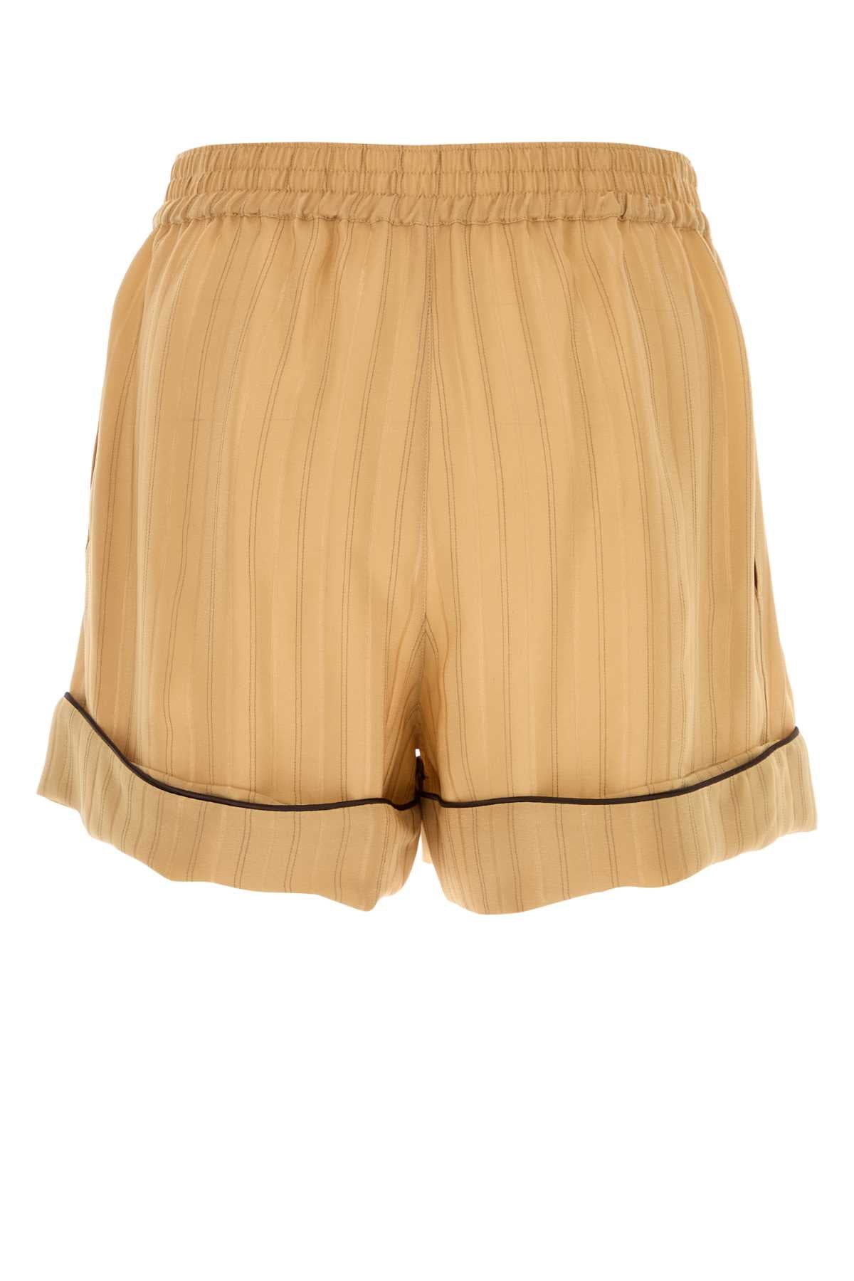 Saint Laurent Men Embroidered Silk Bermuda Shorts SAINT LAURENT