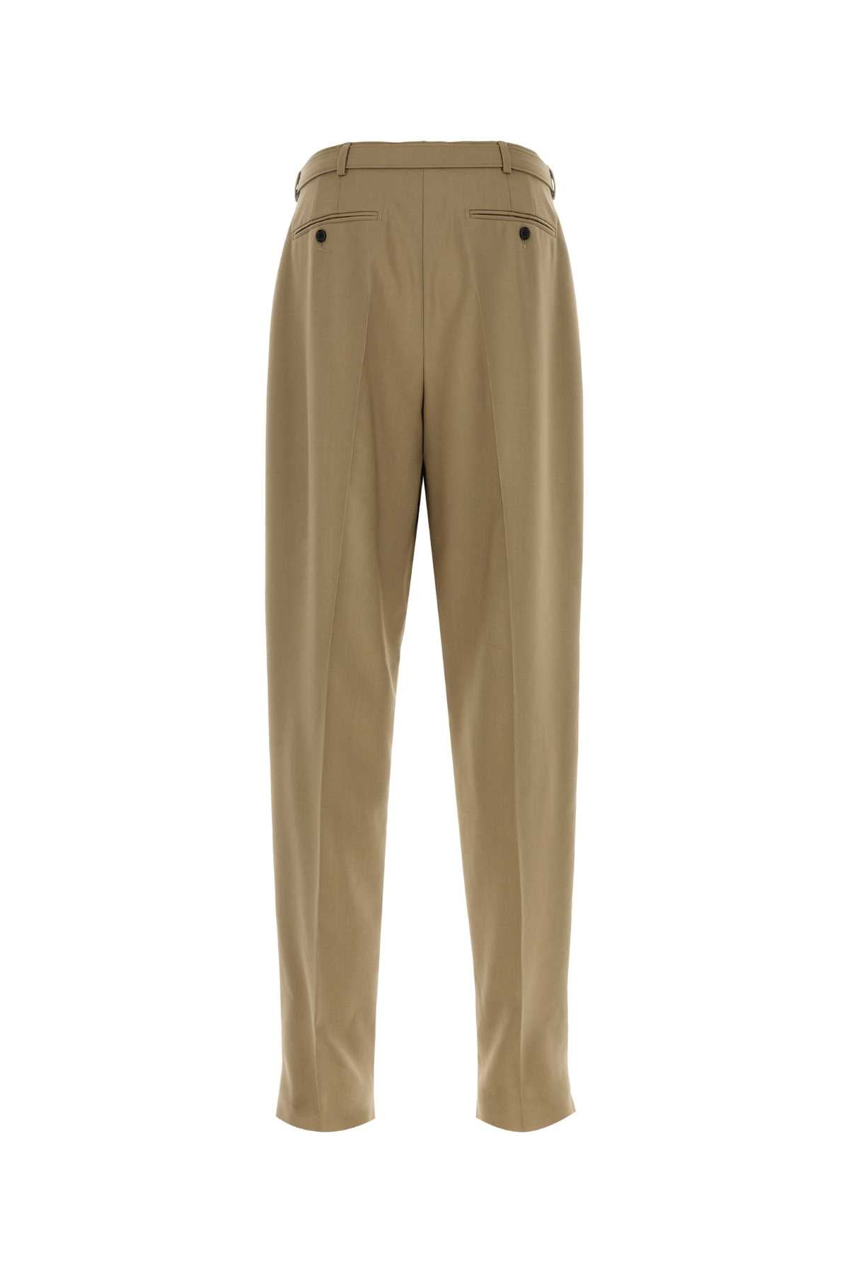 Saint Laurent Men Cappuccino Wool Blend Pant SAINT LAURENT
