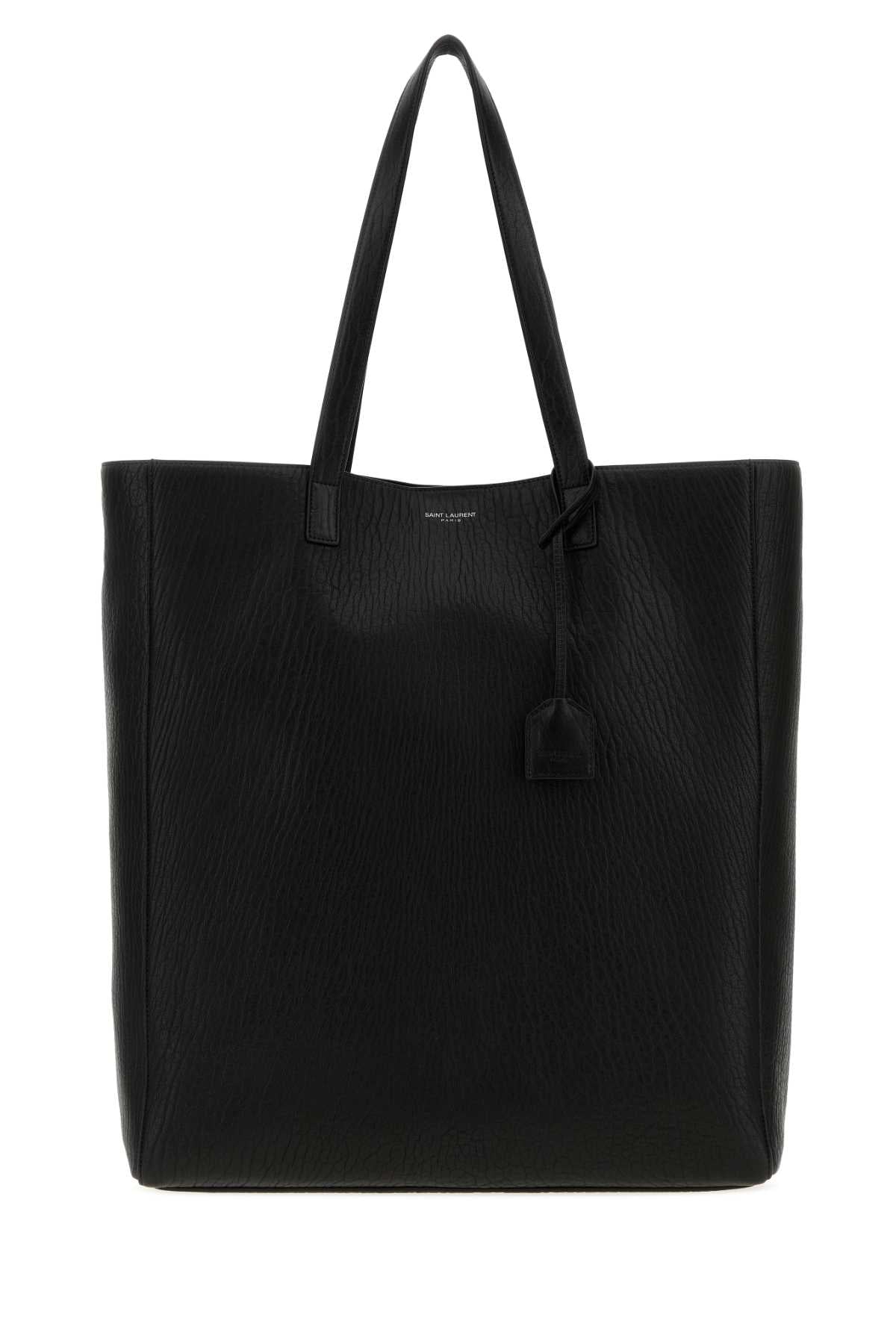 Saint Laurent Men Black Leather Bold Shopping Bag SAINT LAURENT
