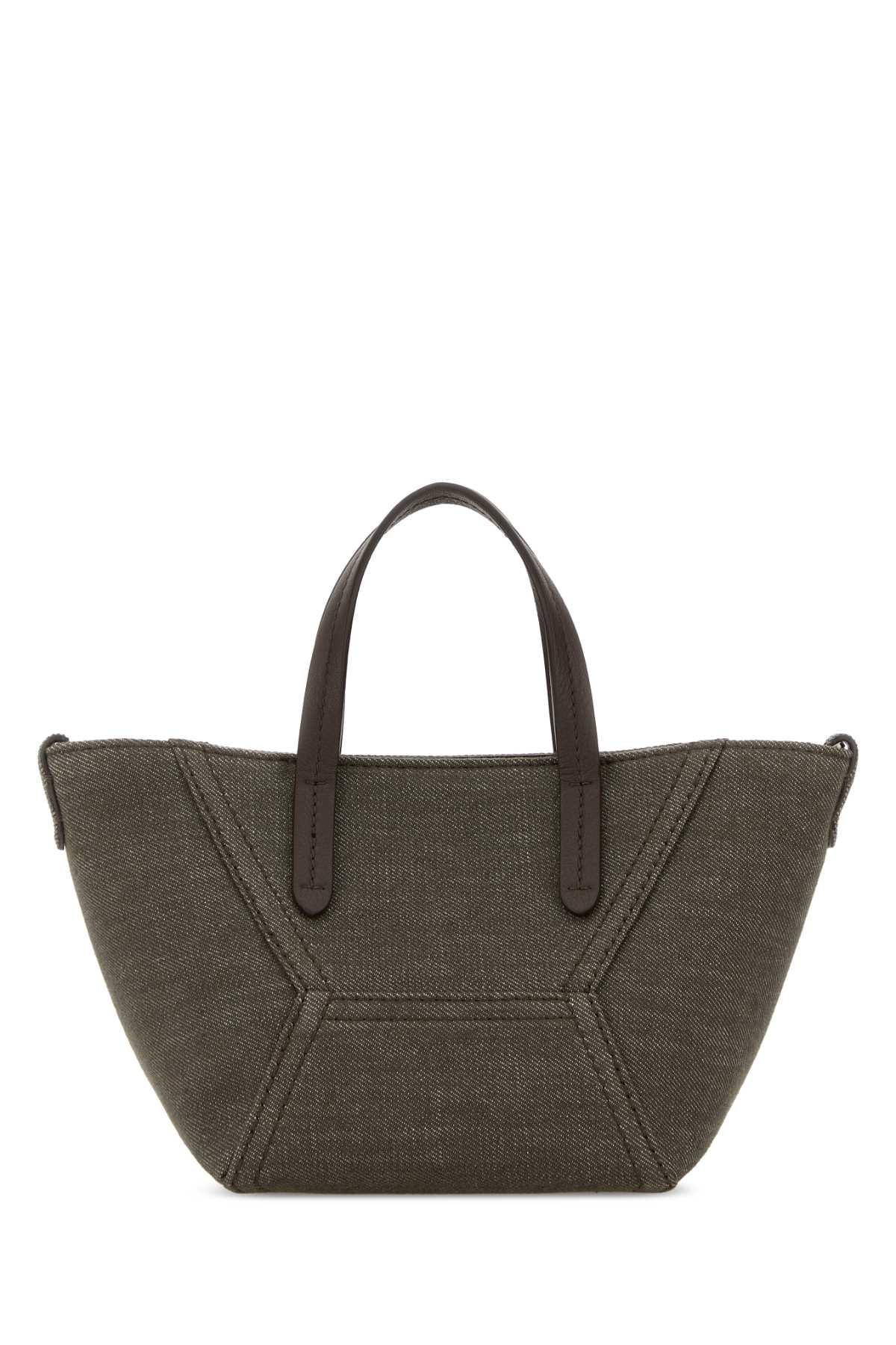Brunello Cucinelli Women Olive Green Fabric Handbag BRUNELLO CUCINELLI