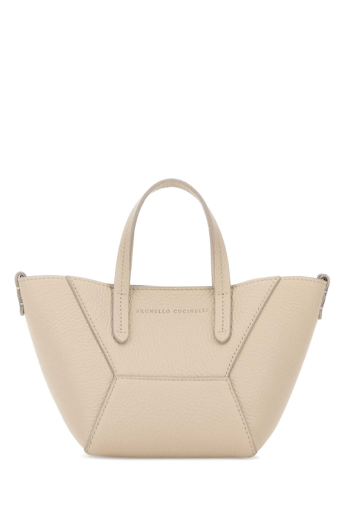 Brunello Cucinelli Women Sand Leather Handbag BRUNELLO CUCINELLI