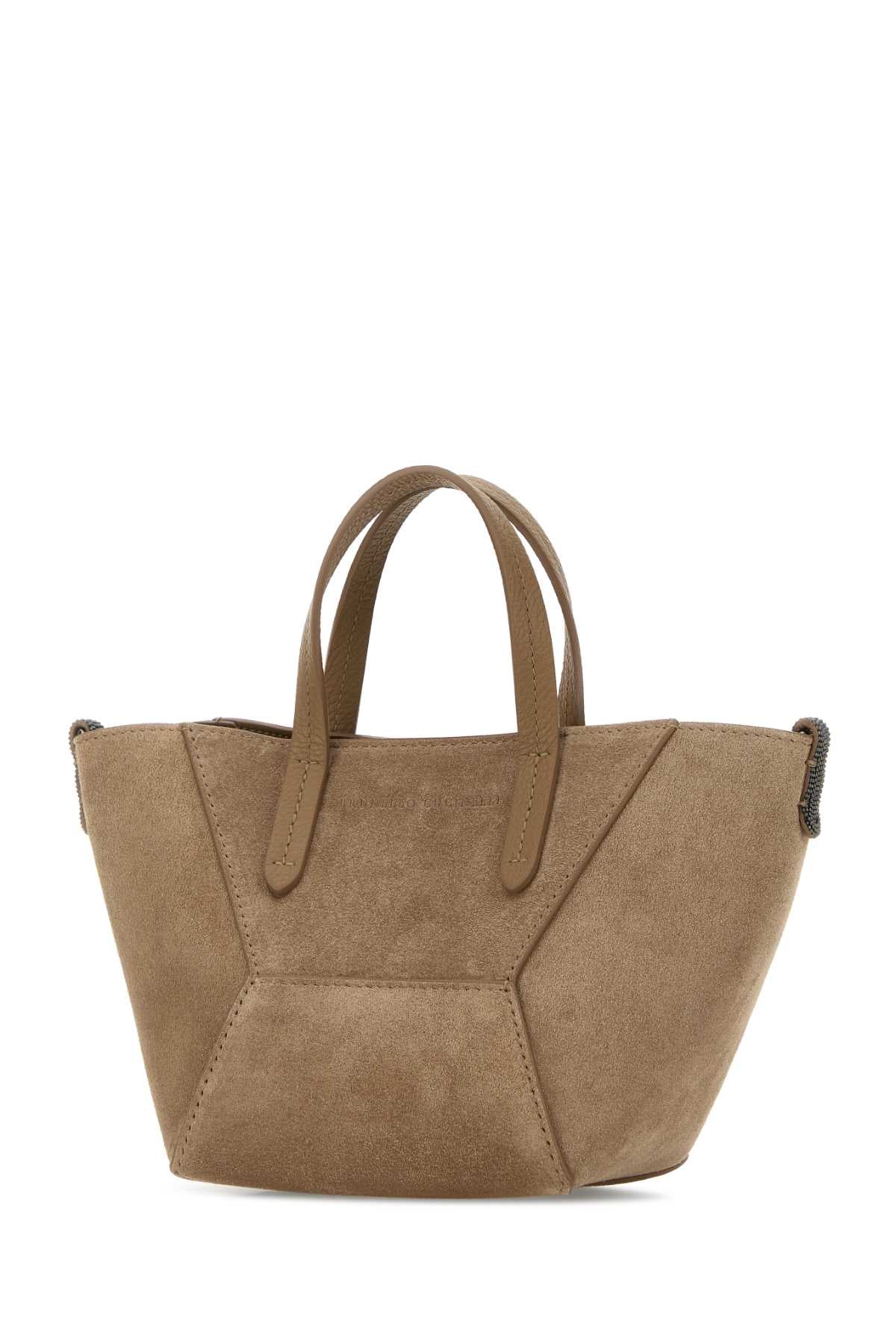 Brunello Cucinelli Women Biscuit Suede Handbag BRUNELLO CUCINELLI