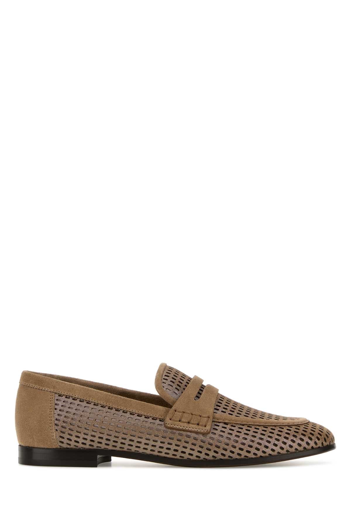 Brunello Cucinelli Women Biscuit Leather Loafers BRUNELLO CUCINELLI
