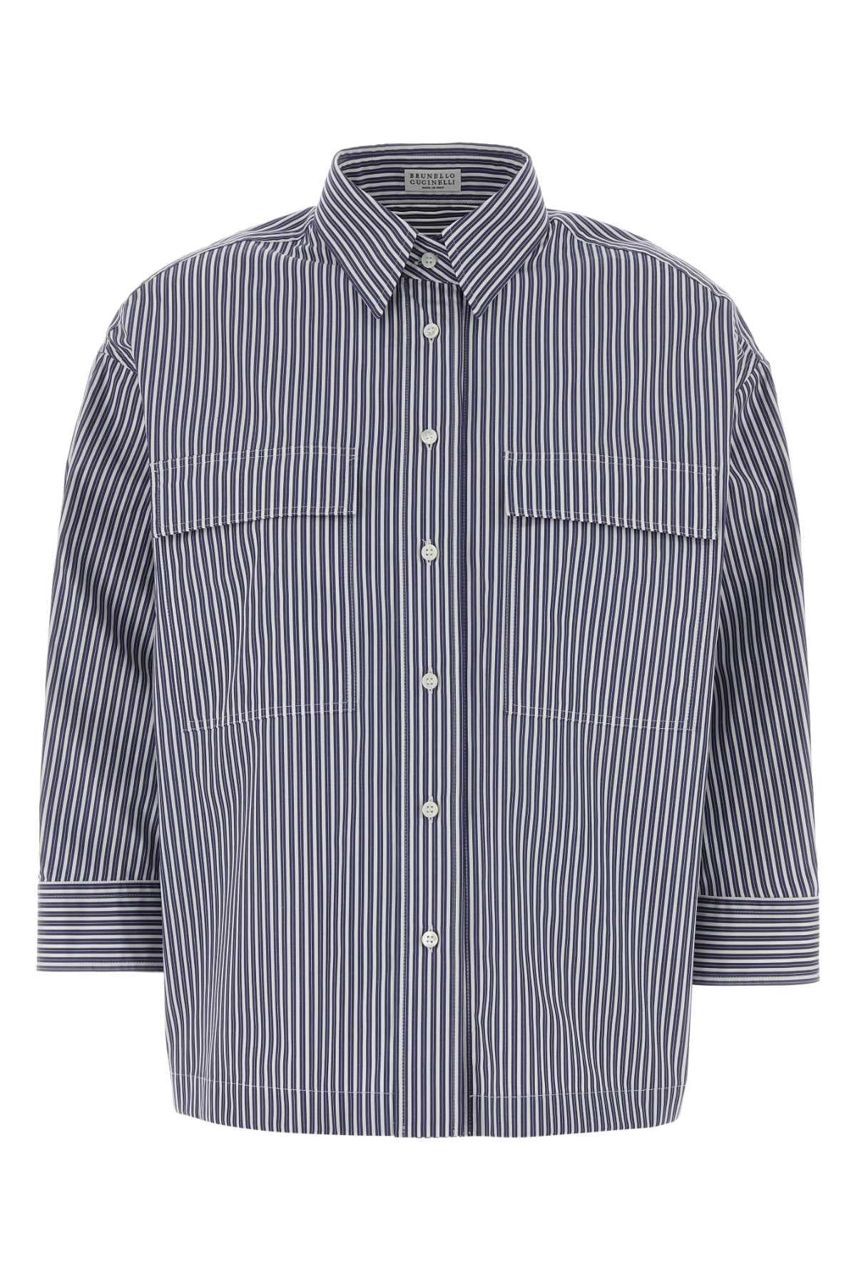 Brunello Cucinelli Women Embroidered Poplin Shirt BRUNELLO CUCINELLI