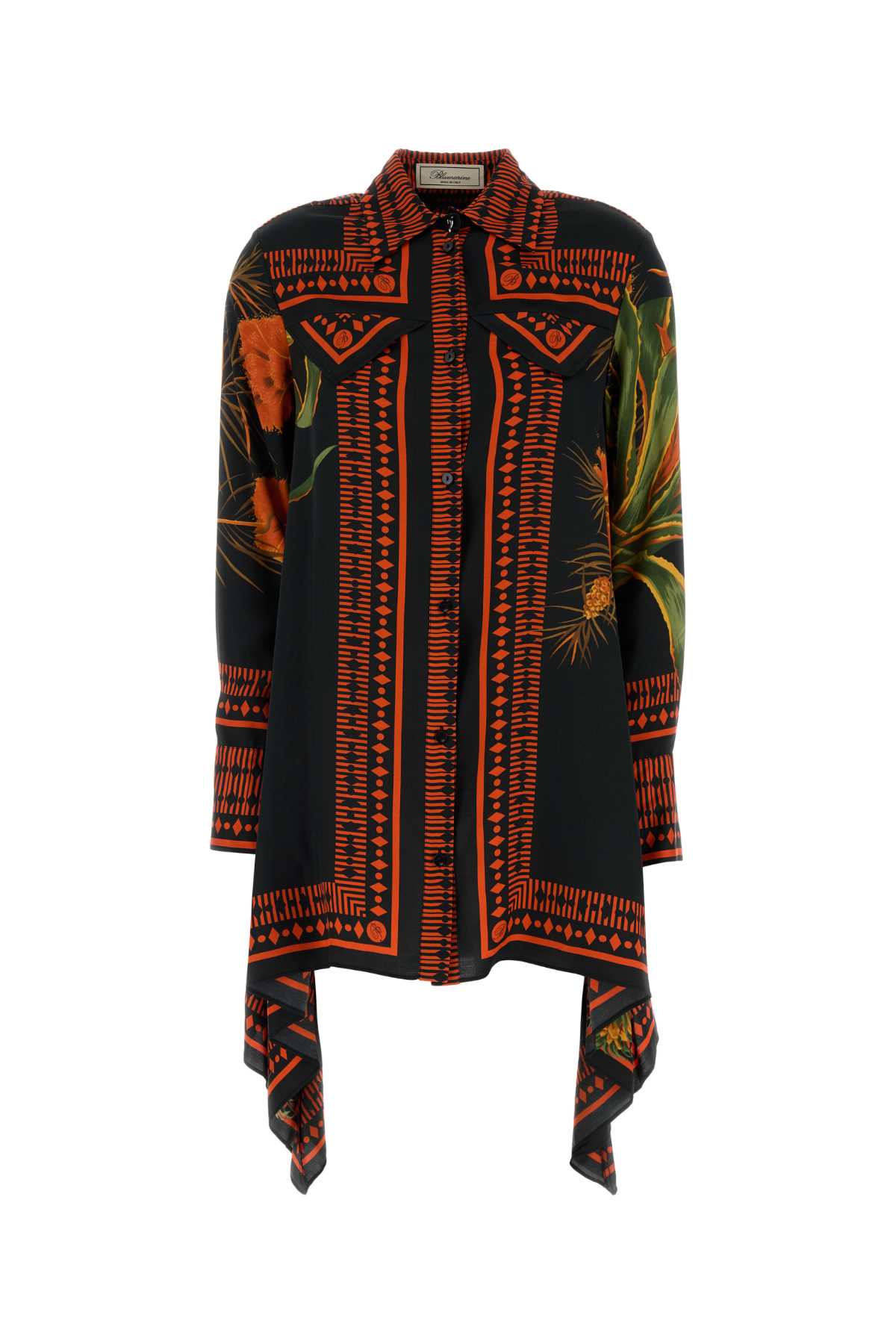 Blumarine Women Printed Twill Shirt Dress BLUMARINE