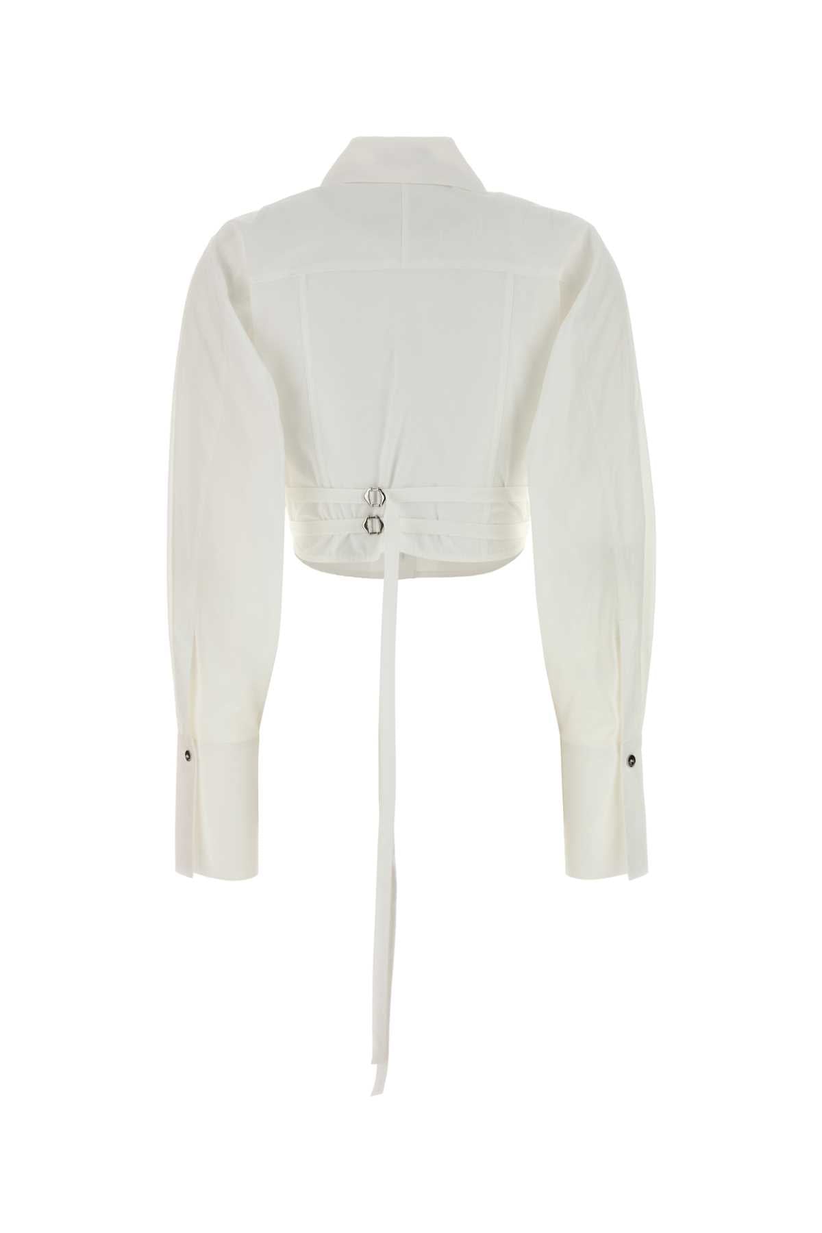Blumarine Women White Poplin Shirt BLUMARINE