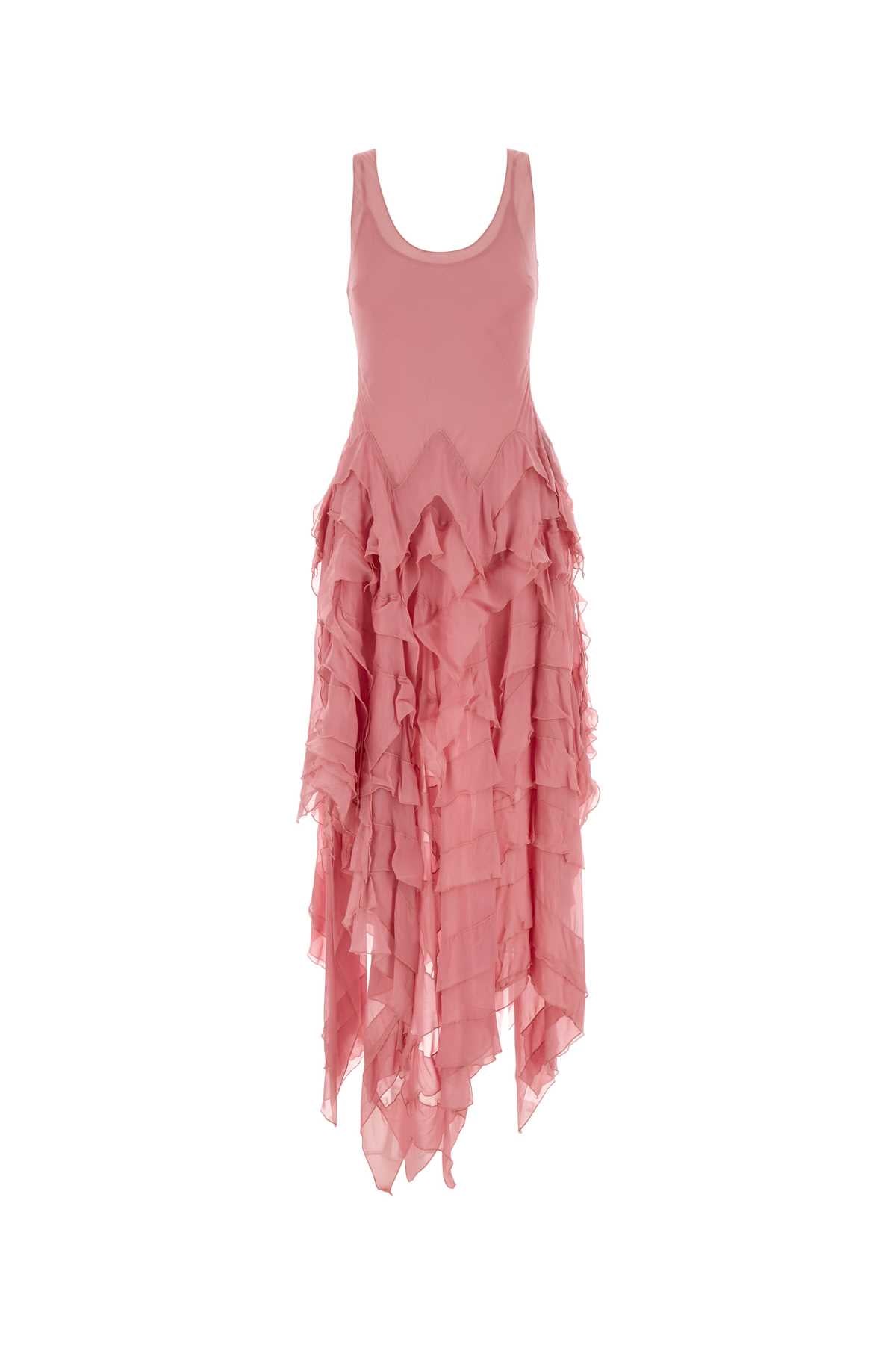 Blumarine Women Pink Georgette Dress BLUMARINE