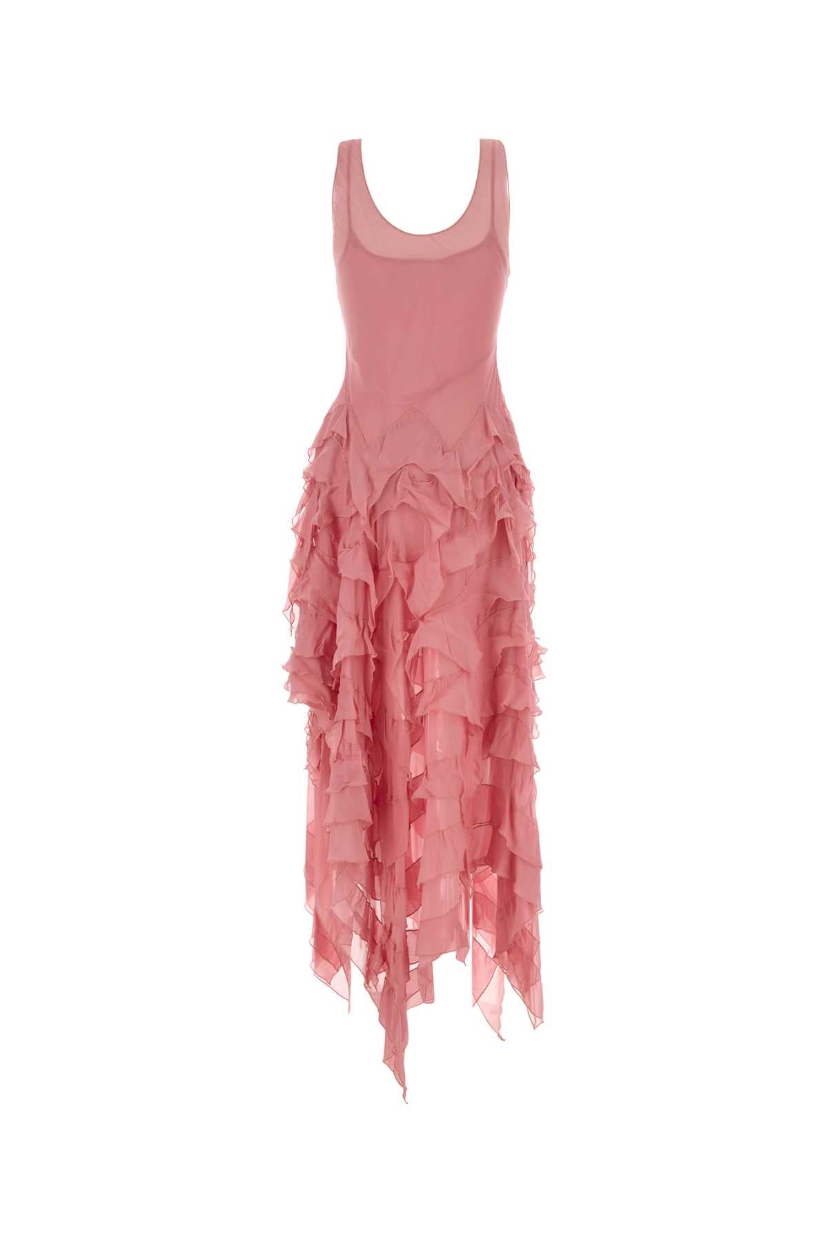 Blumarine Women Pink Georgette Dress BLUMARINE