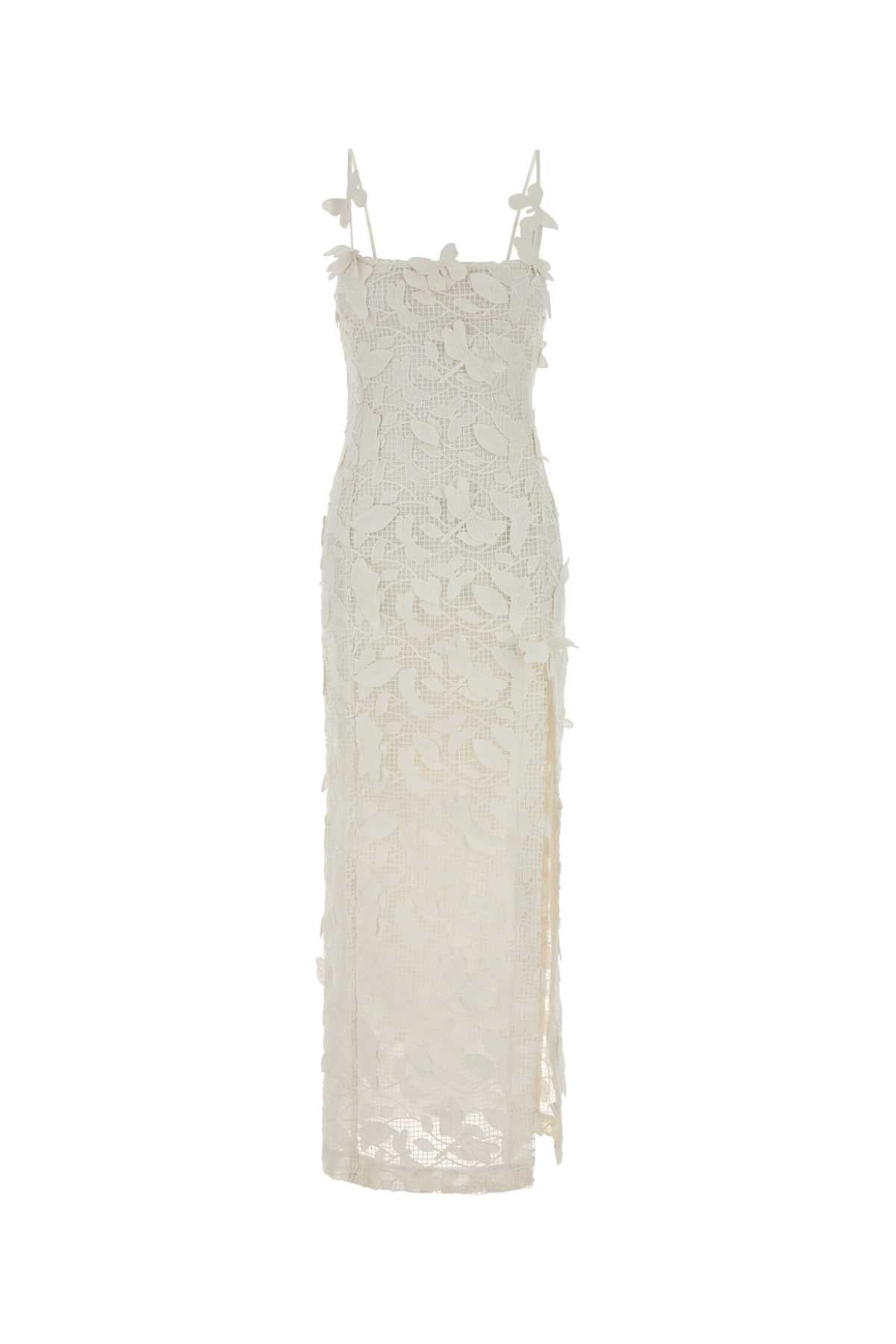 Blumarine Women White Lace Dress BLUMARINE