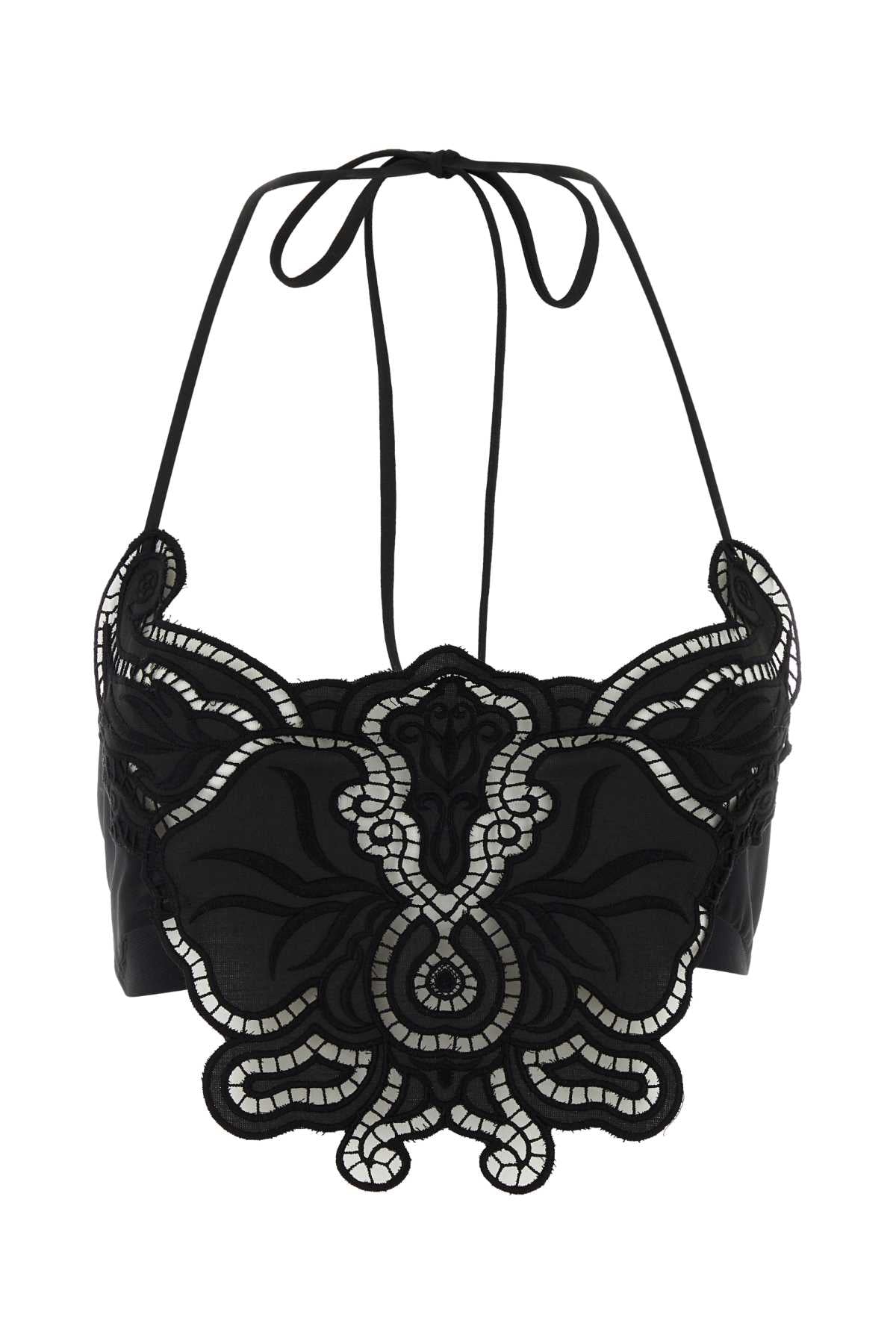 Blumarine Women Black Lace Top BLUMARINE