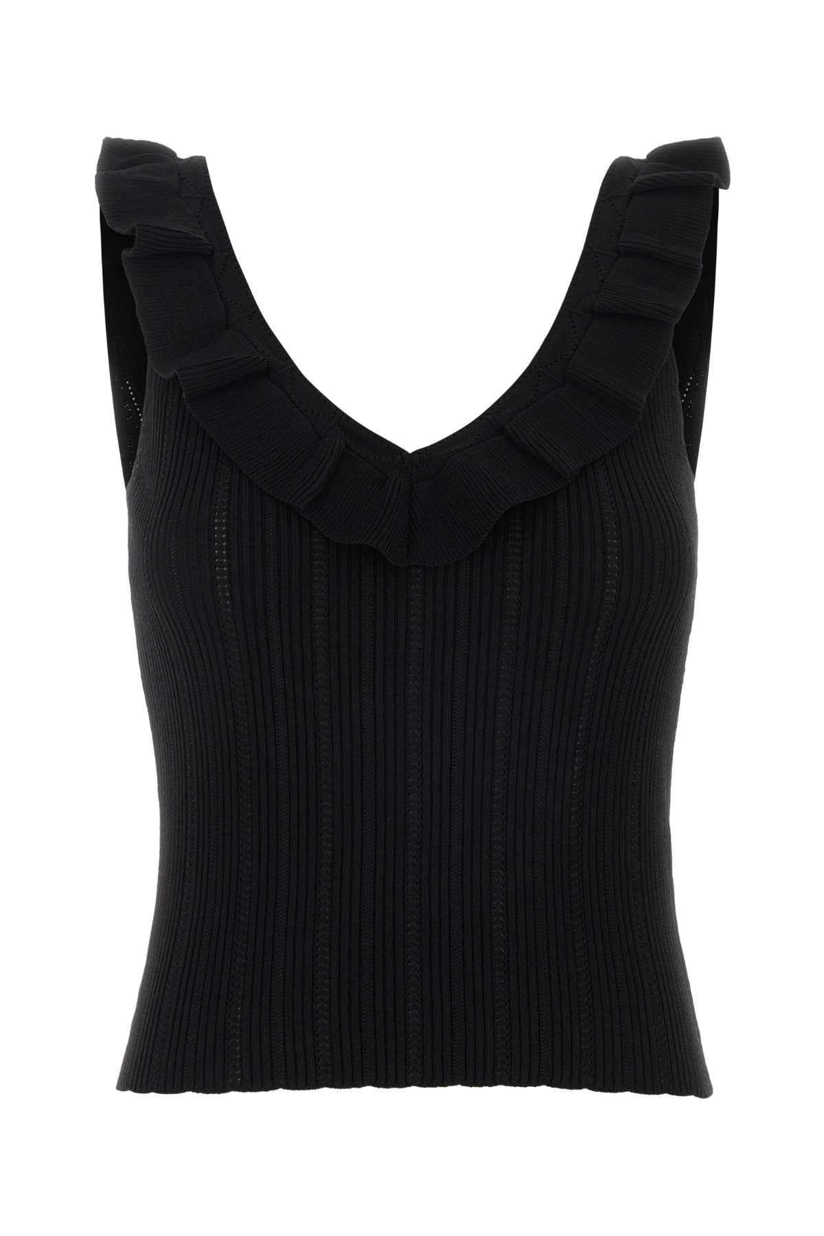 Blumarine Women Black Viscose Blend Tank Top BLUMARINE