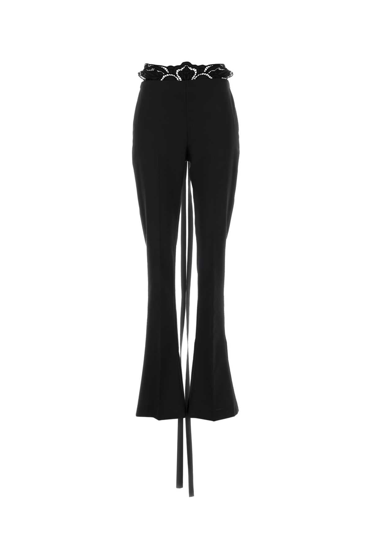 Blumarine Women Black Stretch Polyester Blend Pant BLUMARINE