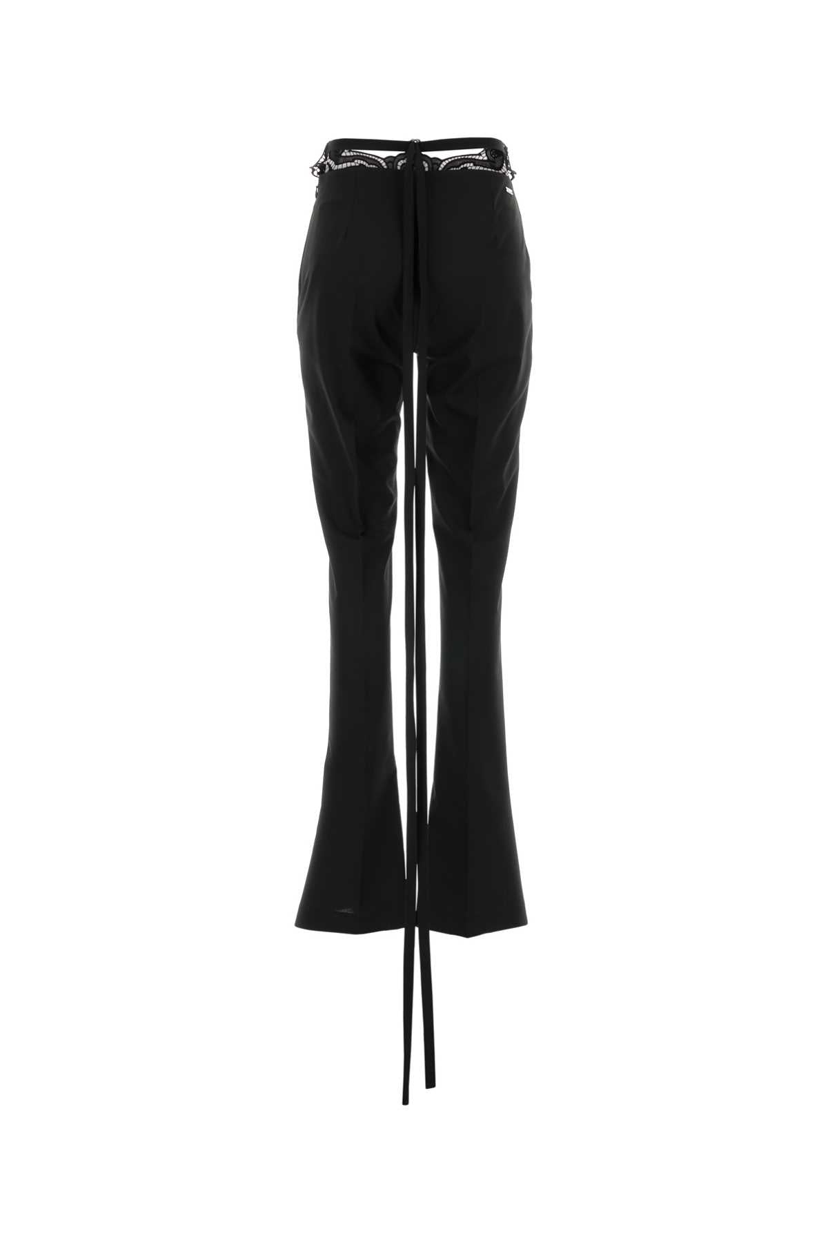 Blumarine Women Black Stretch Polyester Blend Pant BLUMARINE