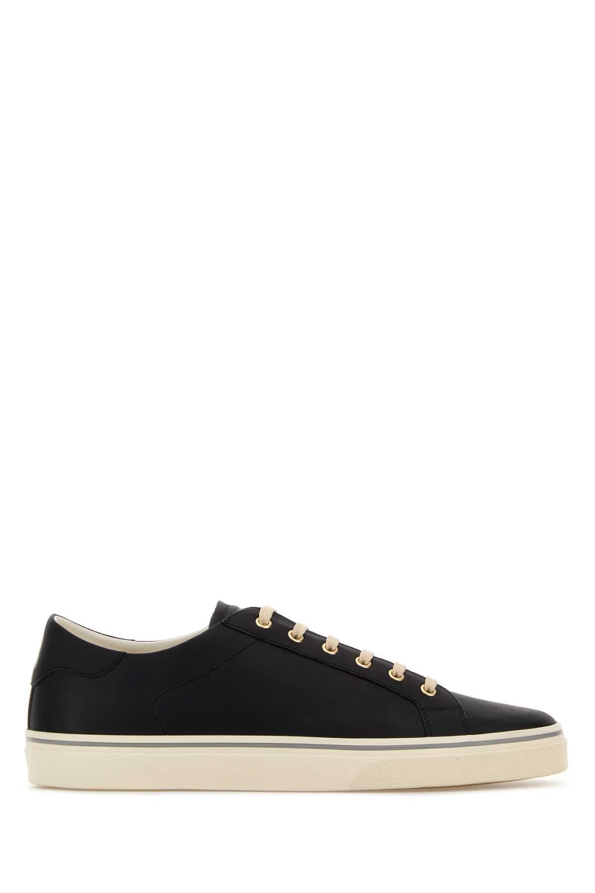 Brunello Cucinelli Men Black Leather Sneakers BRUNELLO CUCINELLI