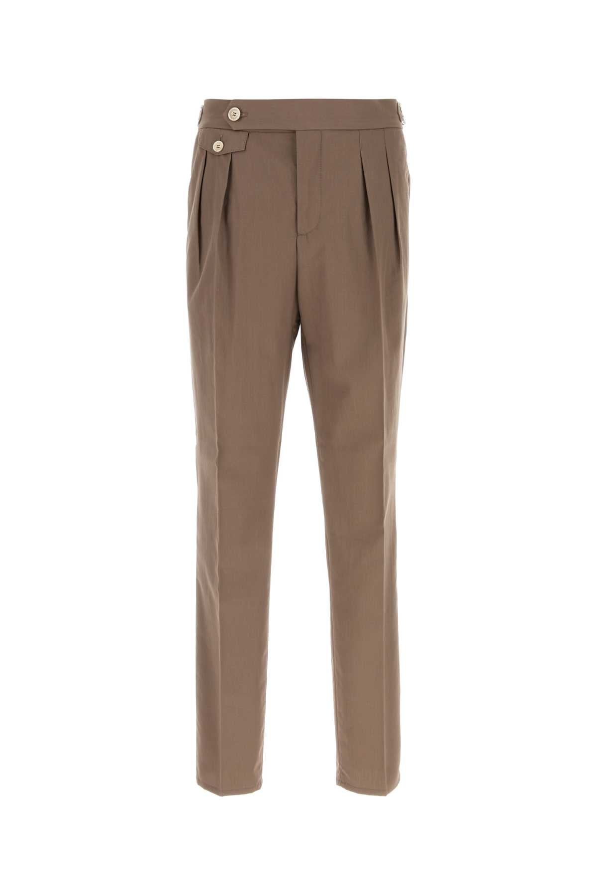 Brunello Cucinelli Men Brown Cotton Pant BRUNELLO CUCINELLI