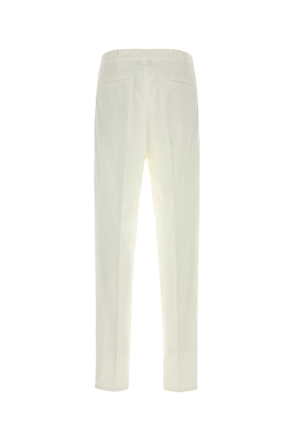 Brunello Cucinelli Men White Cotton Blend Pant BRUNELLO CUCINELLI