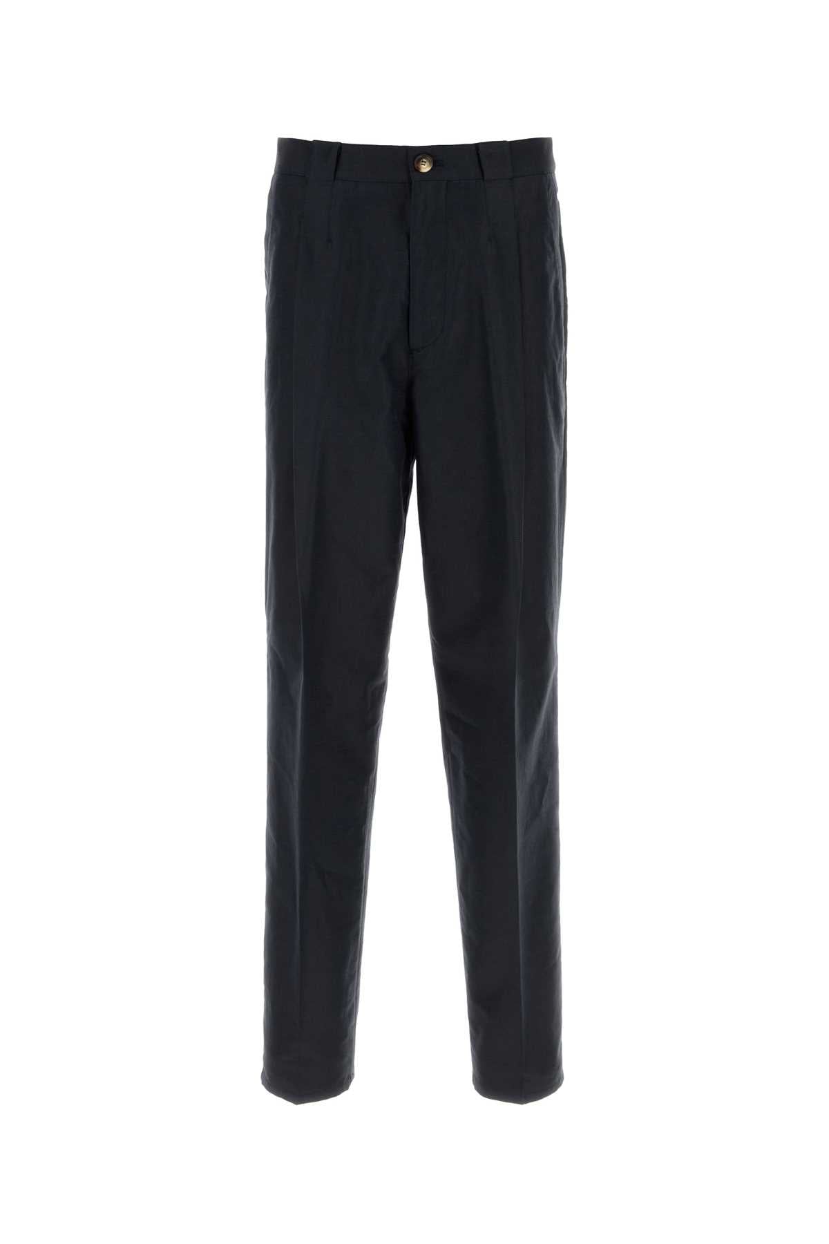 Brunello Cucinelli Men Navy Cotton Blend Pant BRUNELLO CUCINELLI