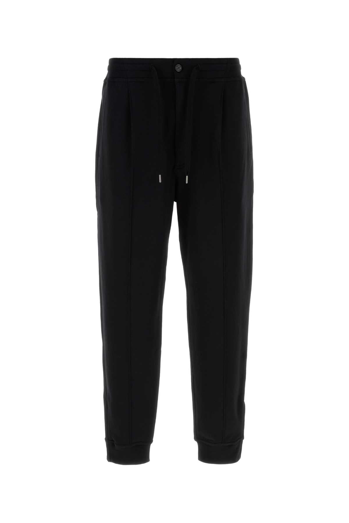 Brunello Cucinelli Men Black Cotton Blend Joggers BRUNELLO CUCINELLI