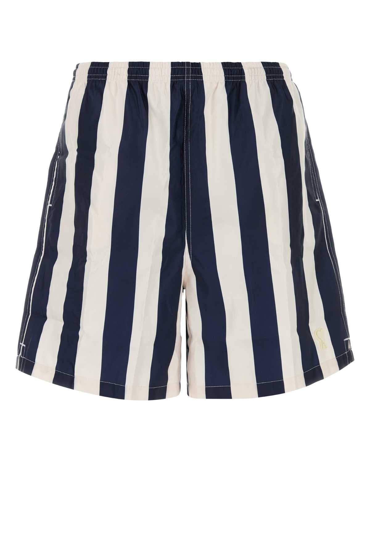 Ami Men Printed Polyester Swimming Shorts AMI PARIS