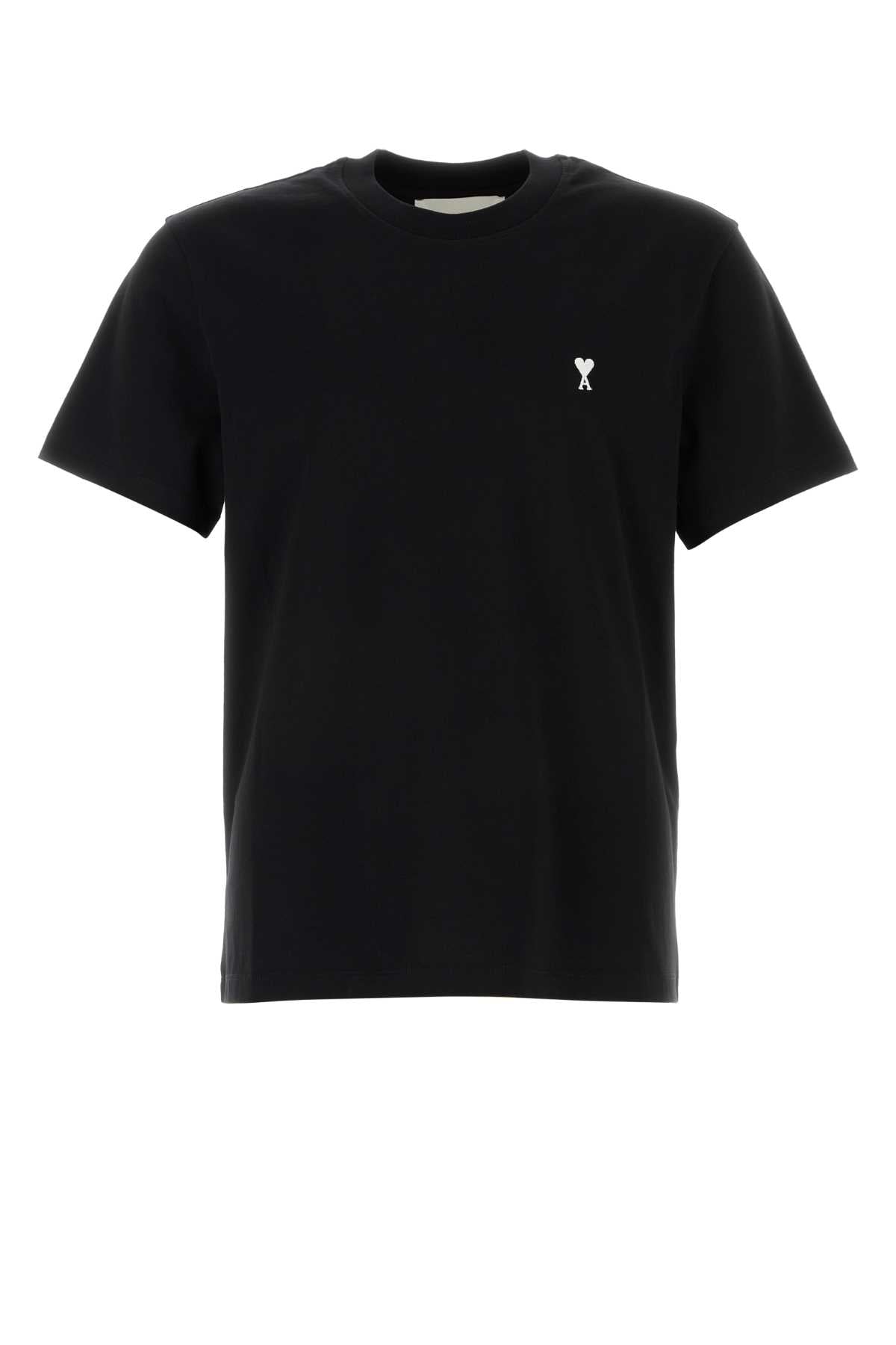 Ami Men Black Cotton T-Shirt AMI PARIS