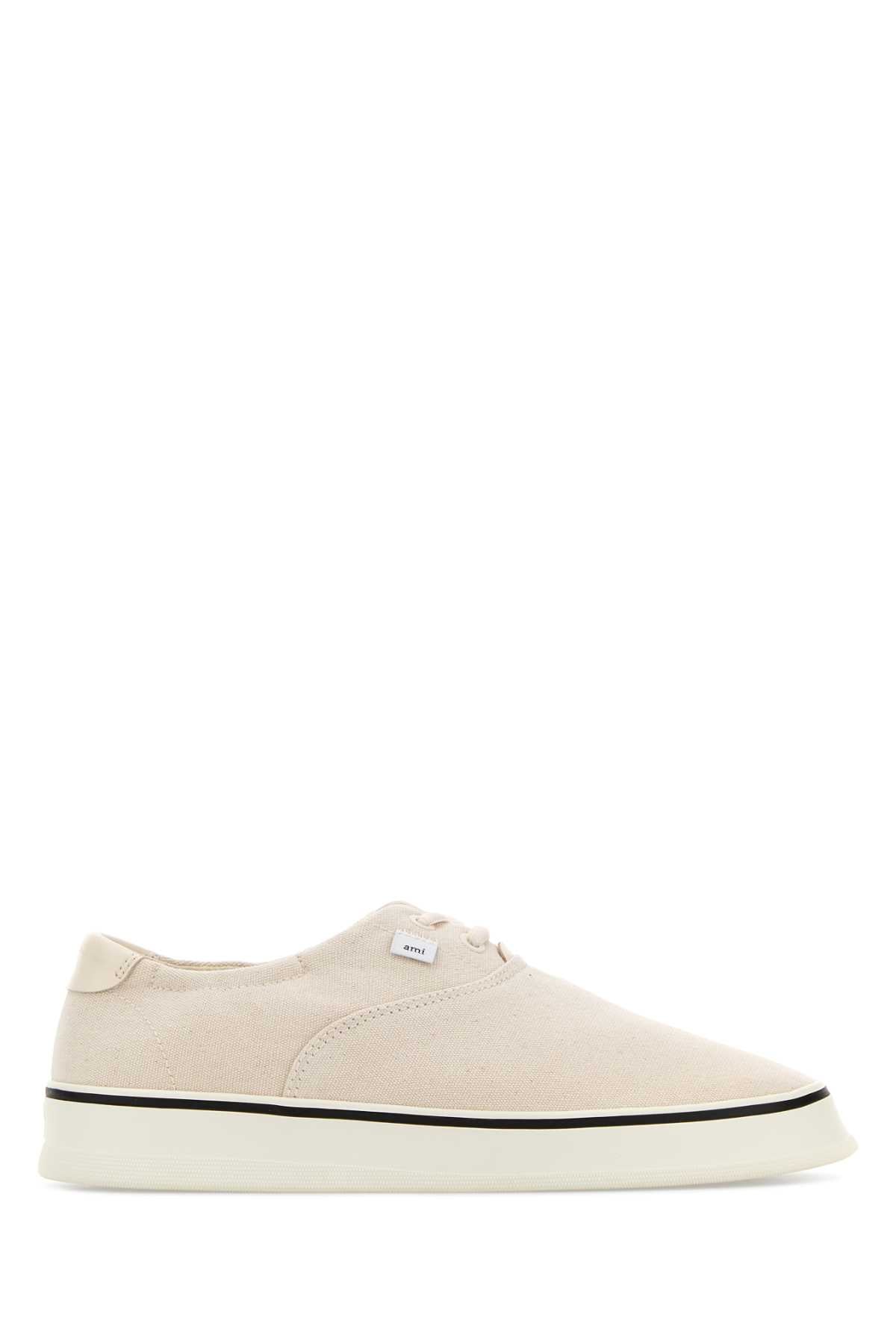 Ami Women White Canvas Tennis Sneakers AMI PARIS