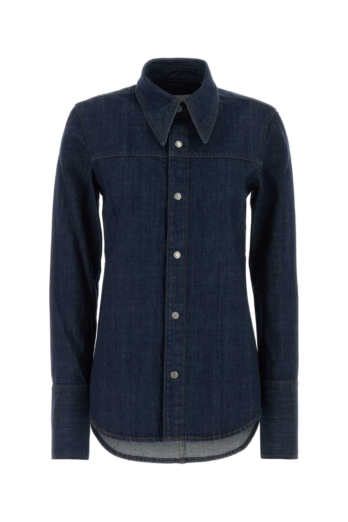 Ami Women Blue Denim Shirt AMI PARIS