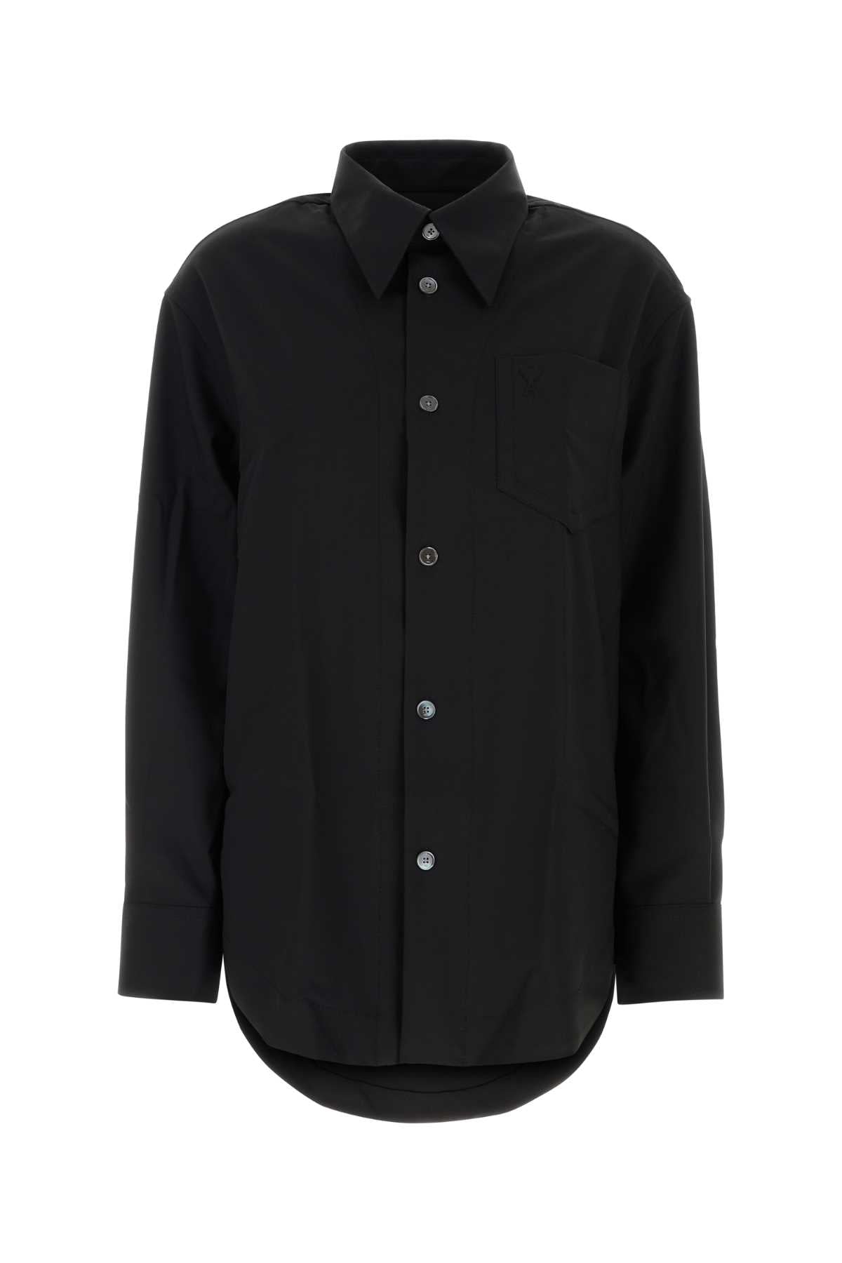 Ami Women Black Wool Oversize Shirt AMI PARIS