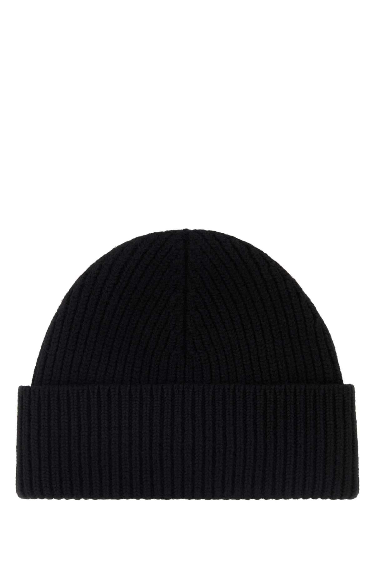 Ami Men Black Wool Beanie Hat AMI PARIS