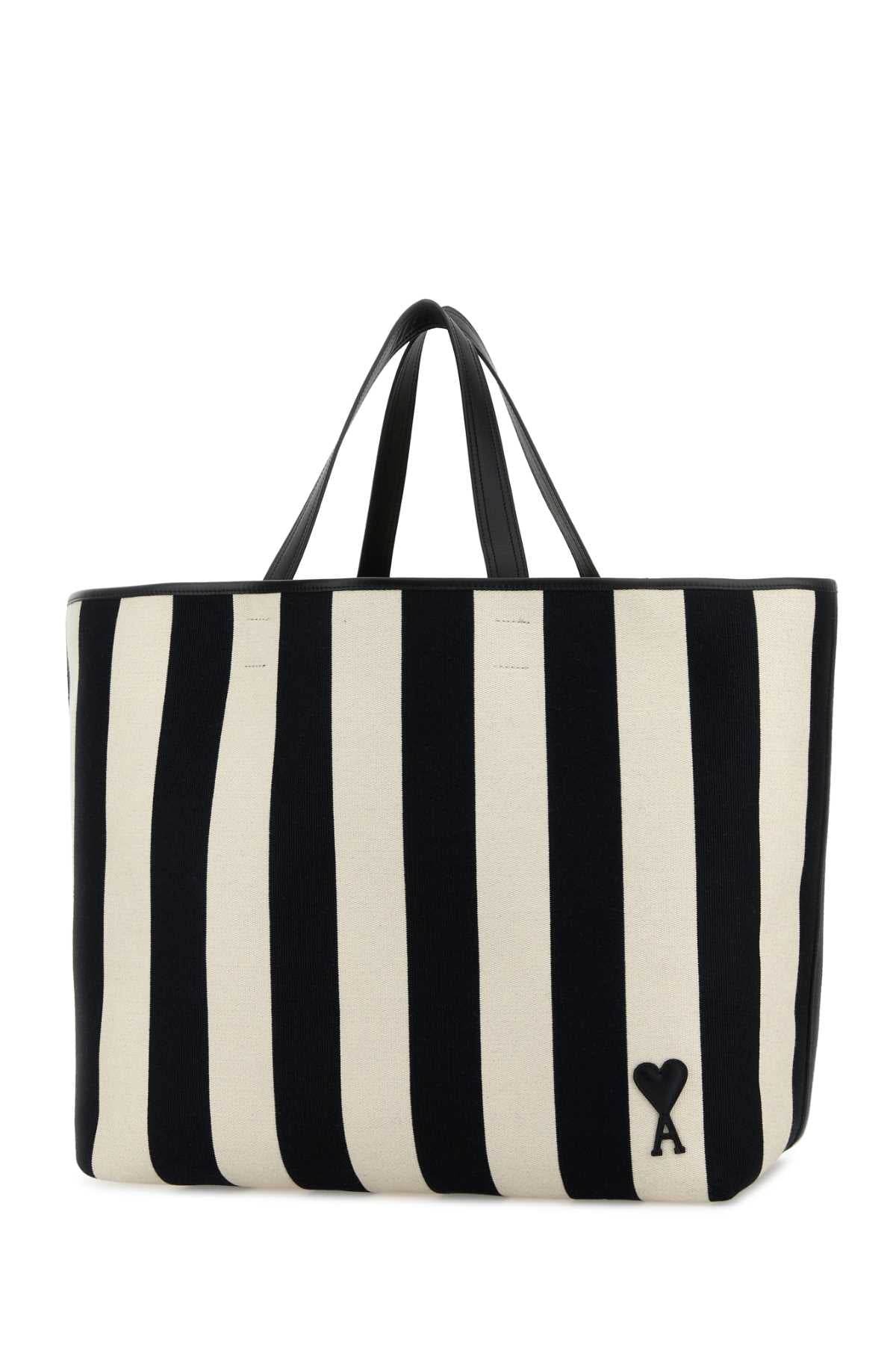 Ami Men Embroidered Canvas Shopping Bag AMI PARIS