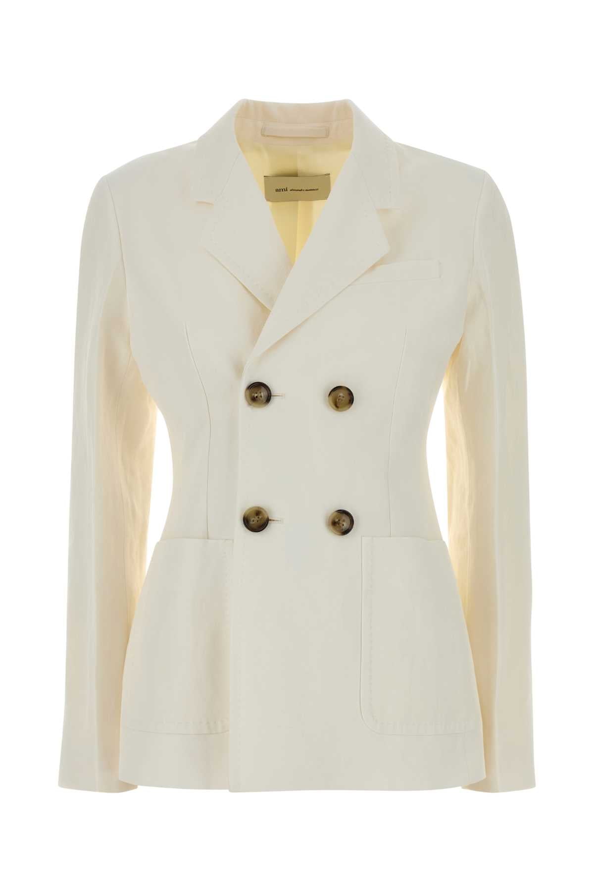 Ami Women Ivoryy Jersey Blazer AMI PARIS