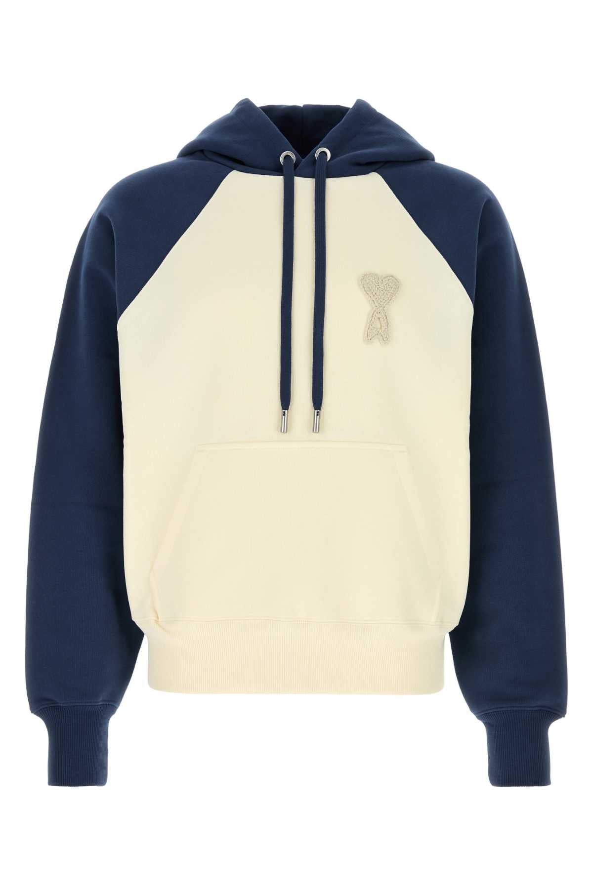Ami Men Two-Tone Cotton Sweatshirt AMI PARIS