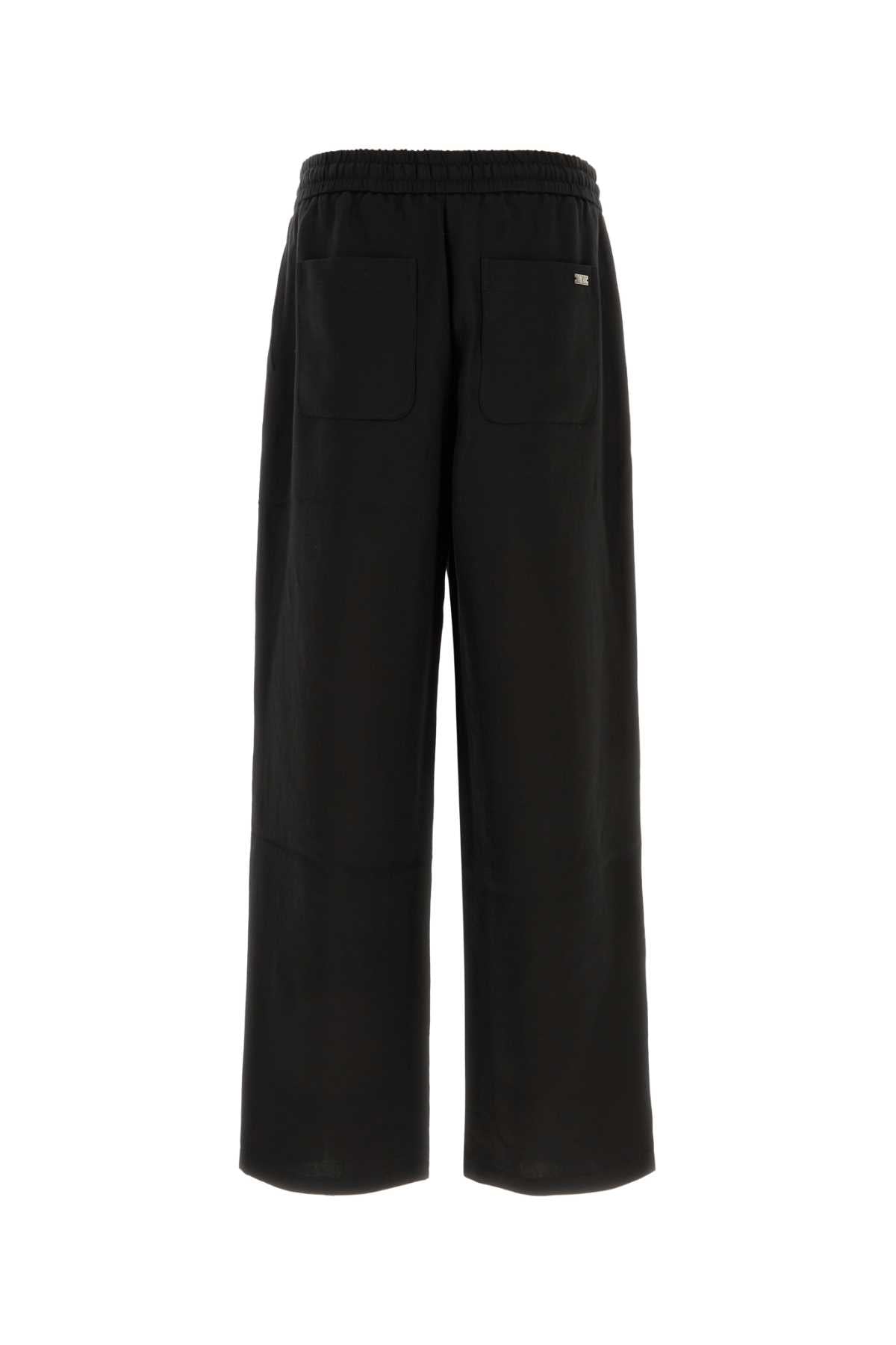 Ami Men Black Jersey Wide-Leg Pant AMI PARIS
