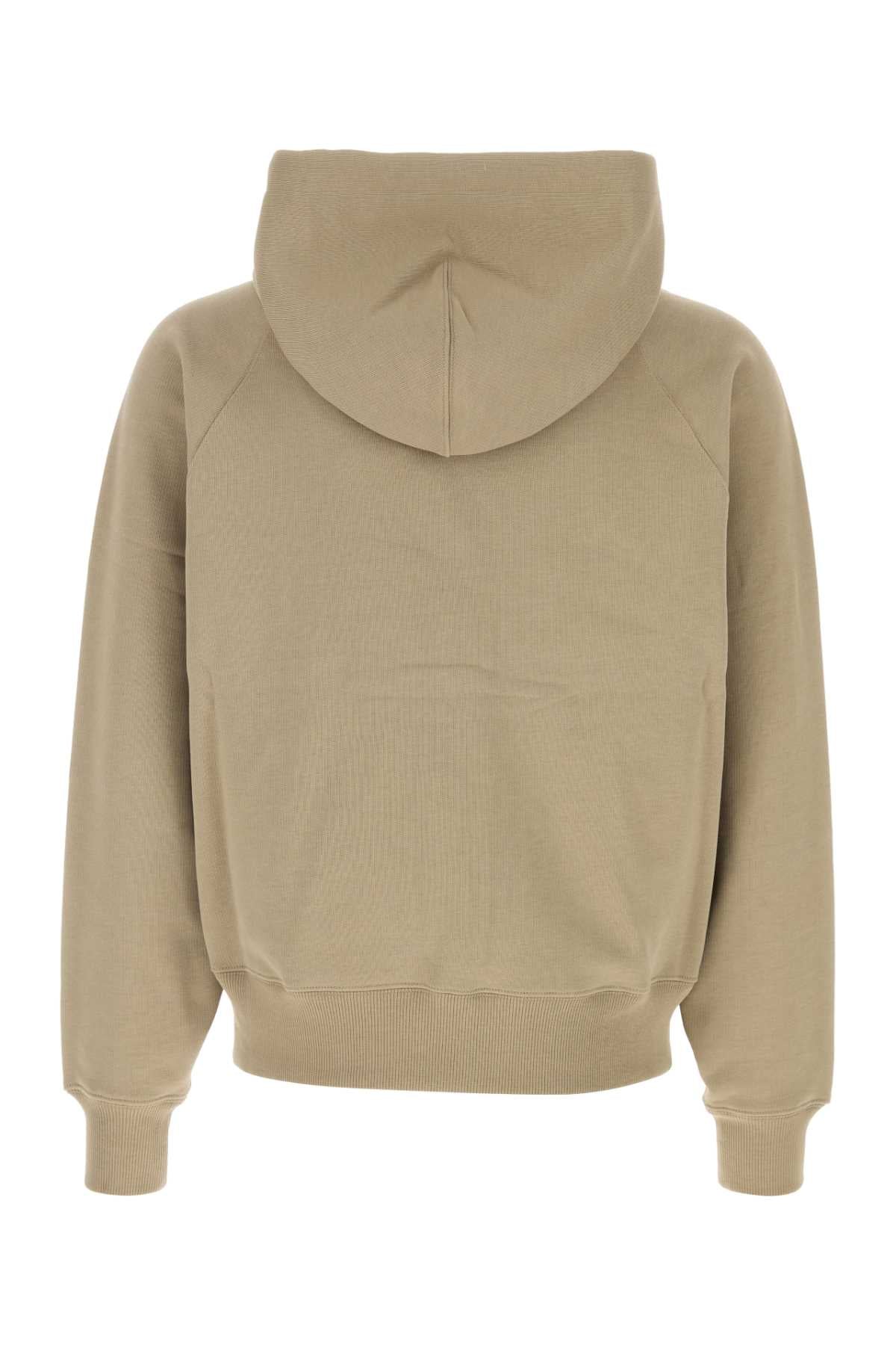 Ami Men Beige Cotton Oversize Sweatshirt AMI PARIS