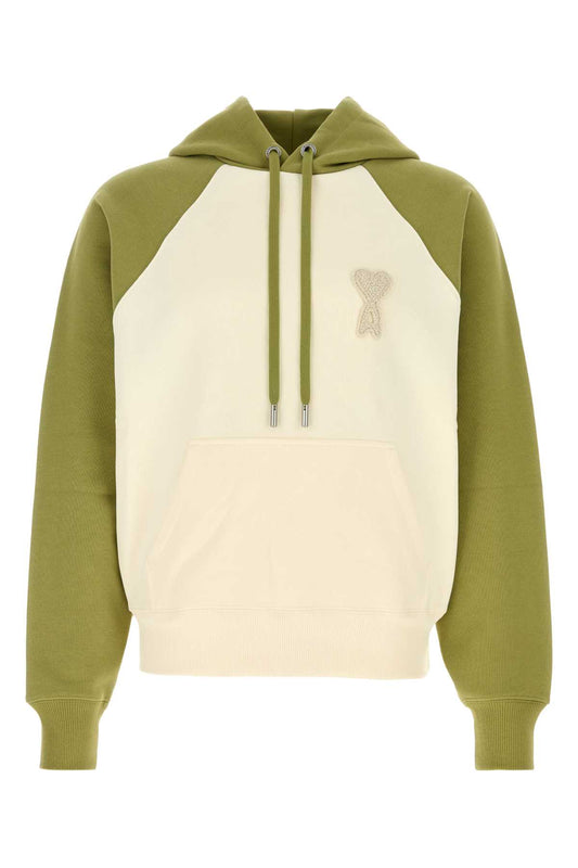Ami Men Two-Tone Cotton Sweatshirt AMI PARIS