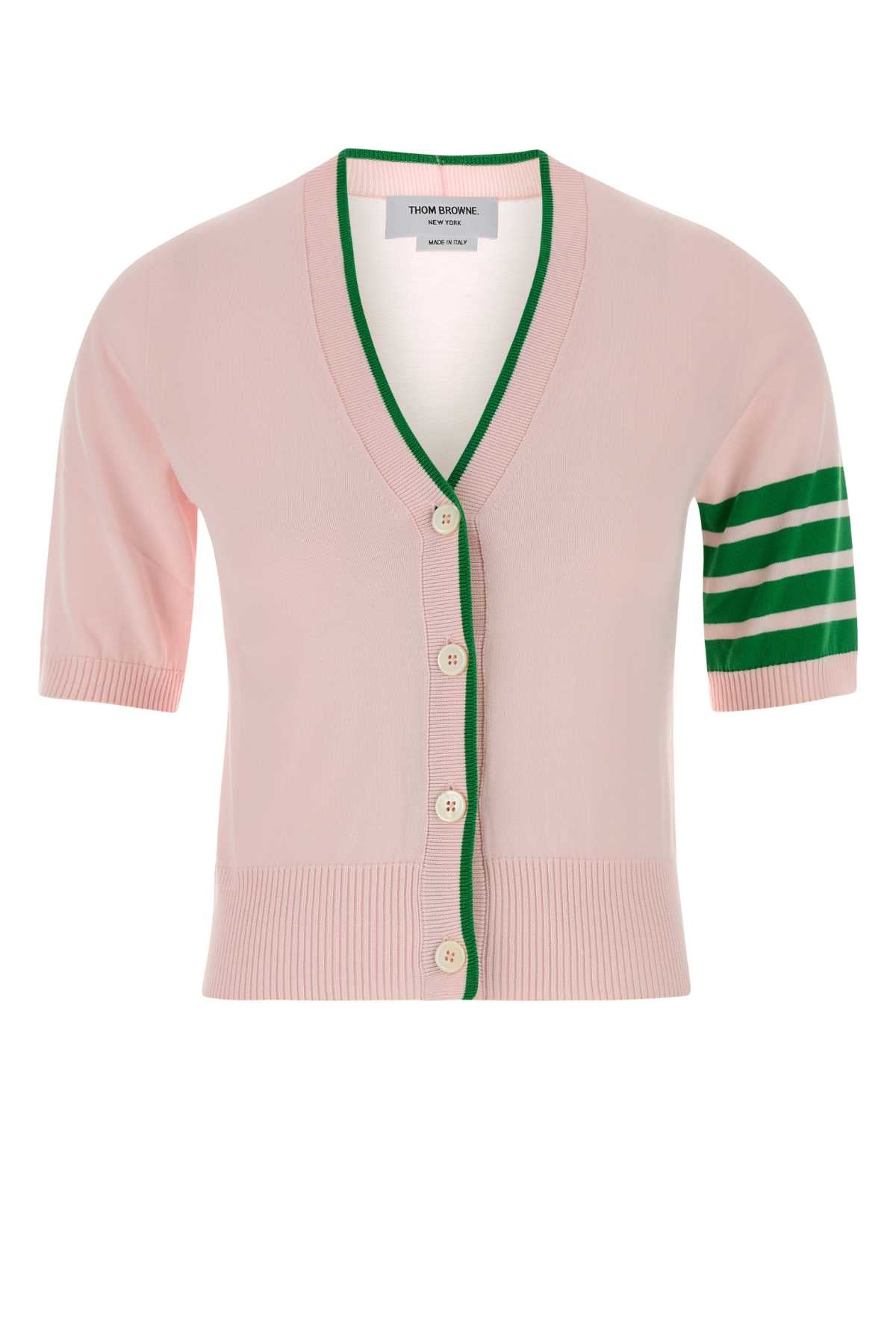 Thom Browne Women Pink Cotton Cardigan THOM BROWNE