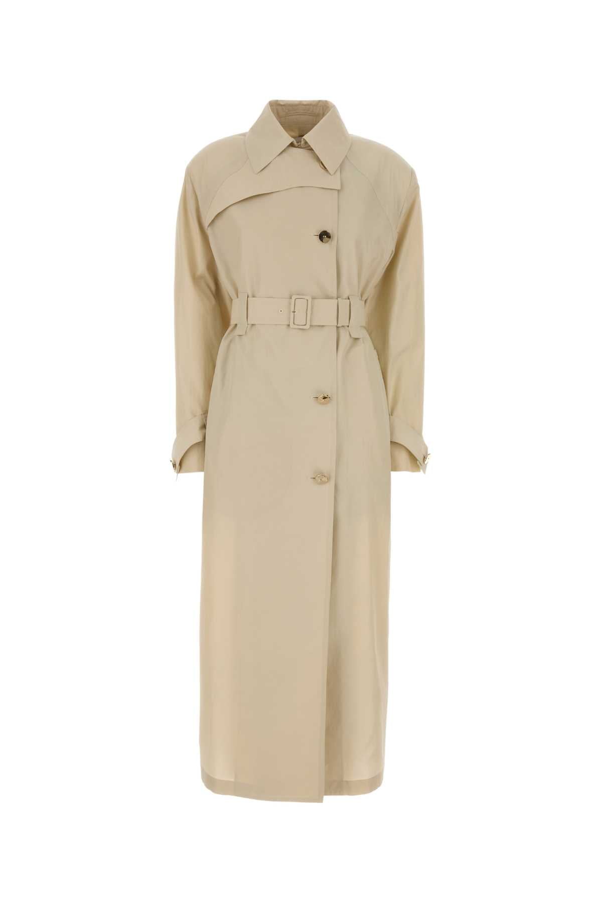 Sportmax Women Sand Cupro Blend Zavorra Trench Coat SPORTMAX