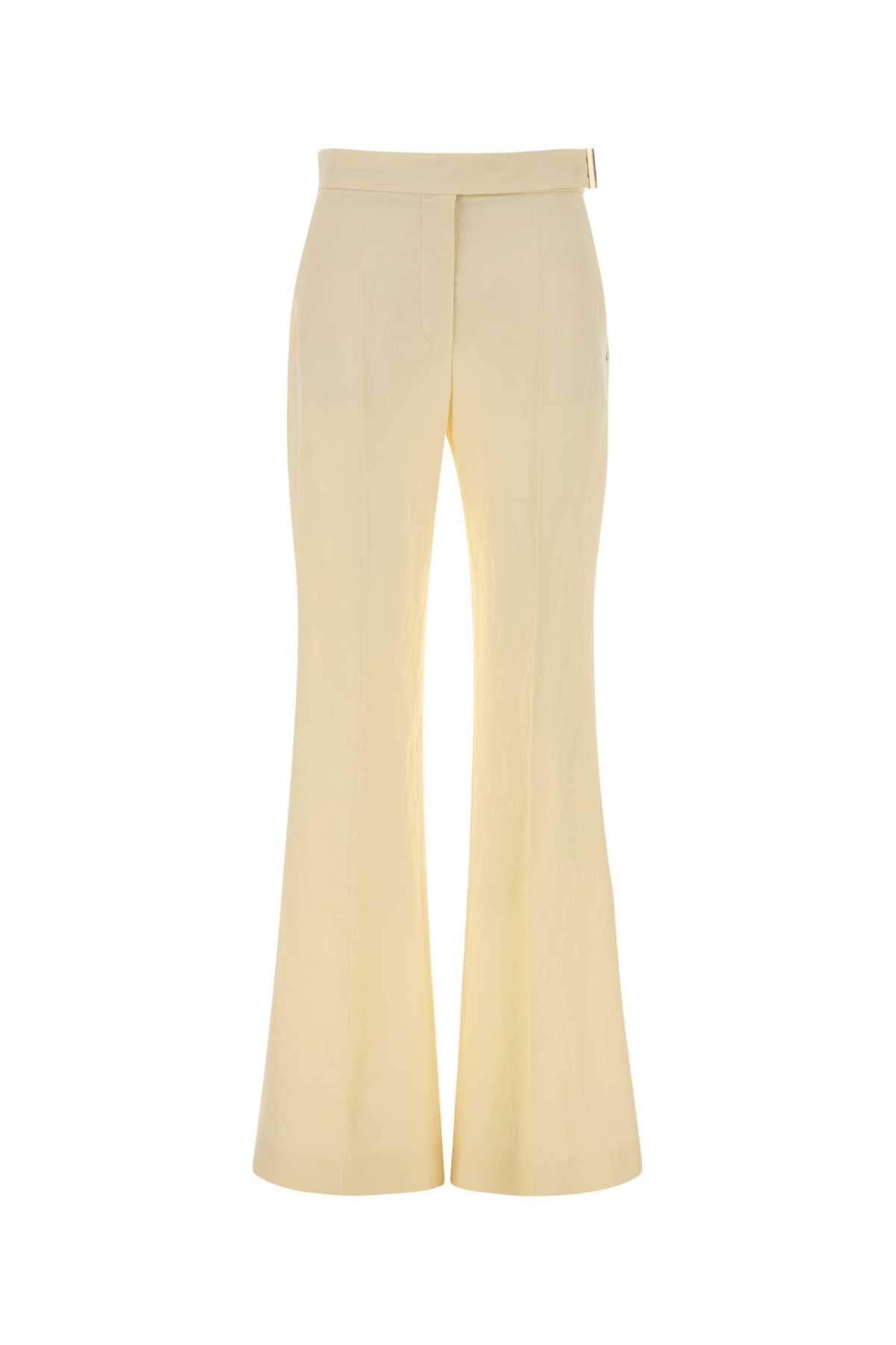 Sportmax Women Pastel Yellow Viscose Blend Piacere Pant SPORTMAX