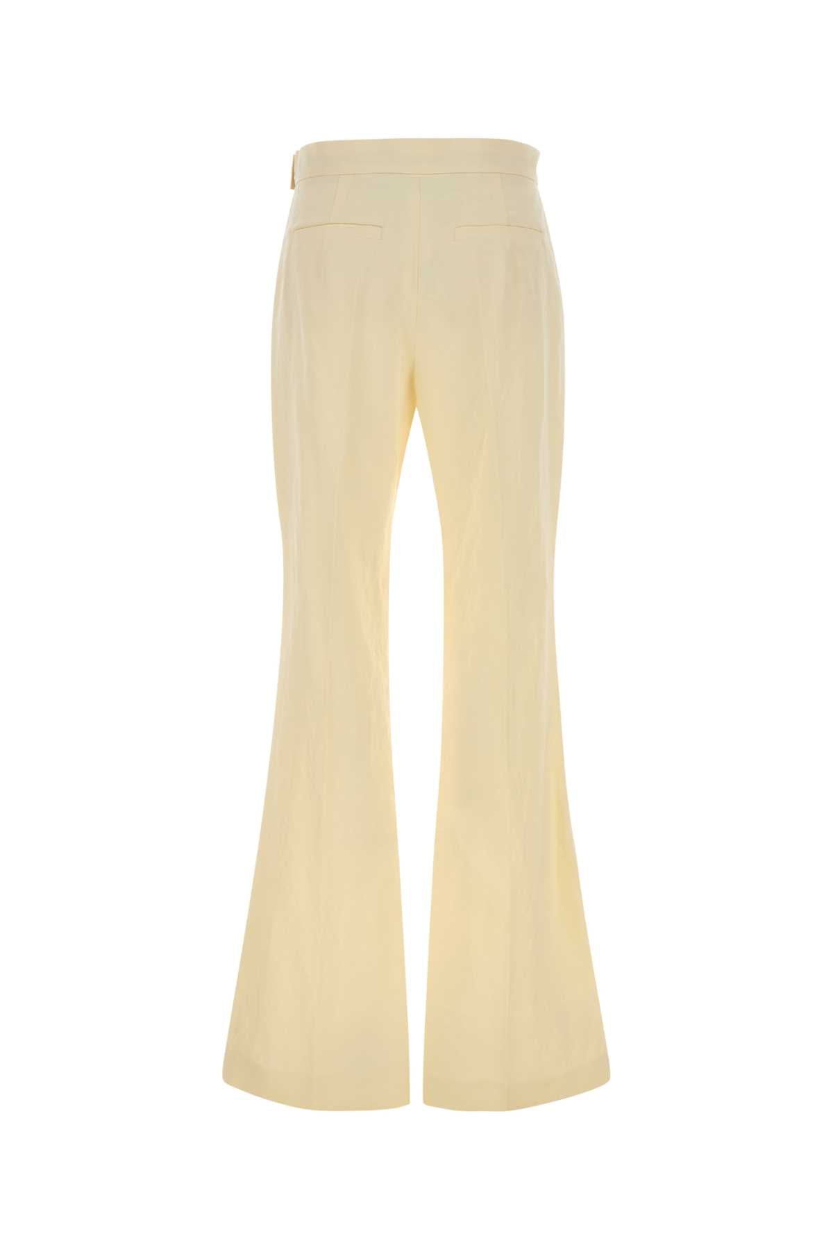 Sportmax Women Pastel Yellow Viscose Blend Piacere Pant SPORTMAX