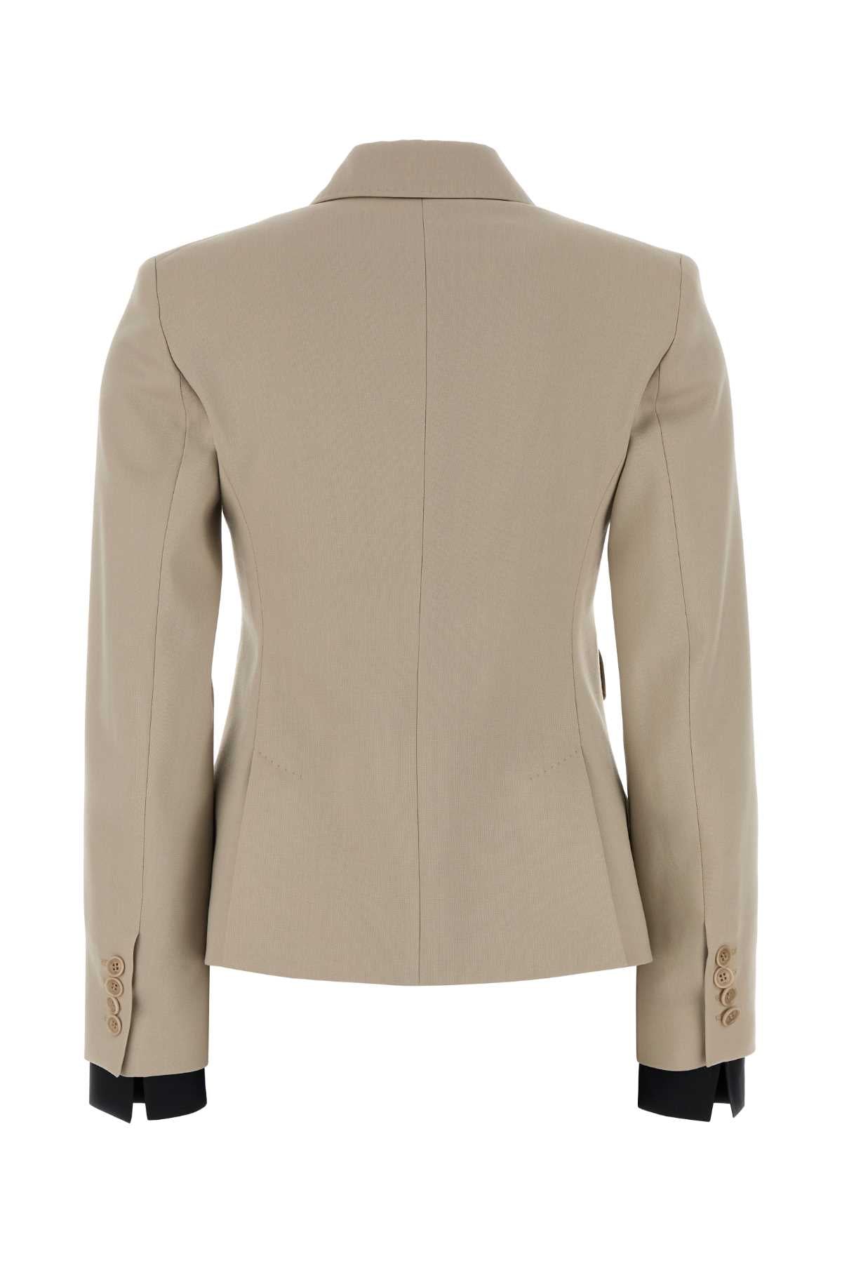 Max Mara Women Sand Wool Blend Placido Blazer MAX MARA