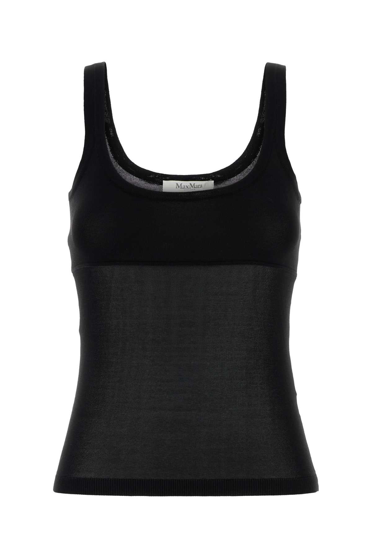 Max Mara Women Black Viscose Blend Biada Tank Top MAX MARA