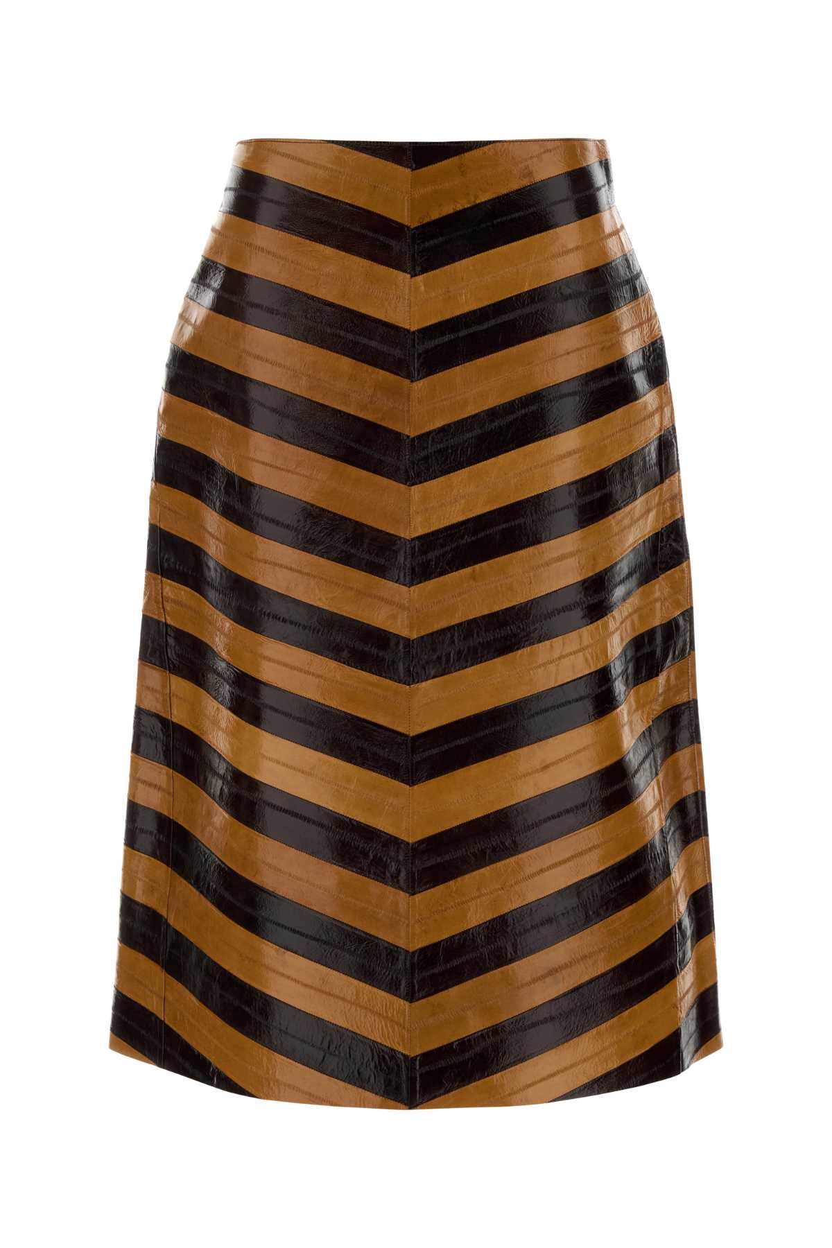 Fendi Women Two-Tone Leather Skirt FENDI