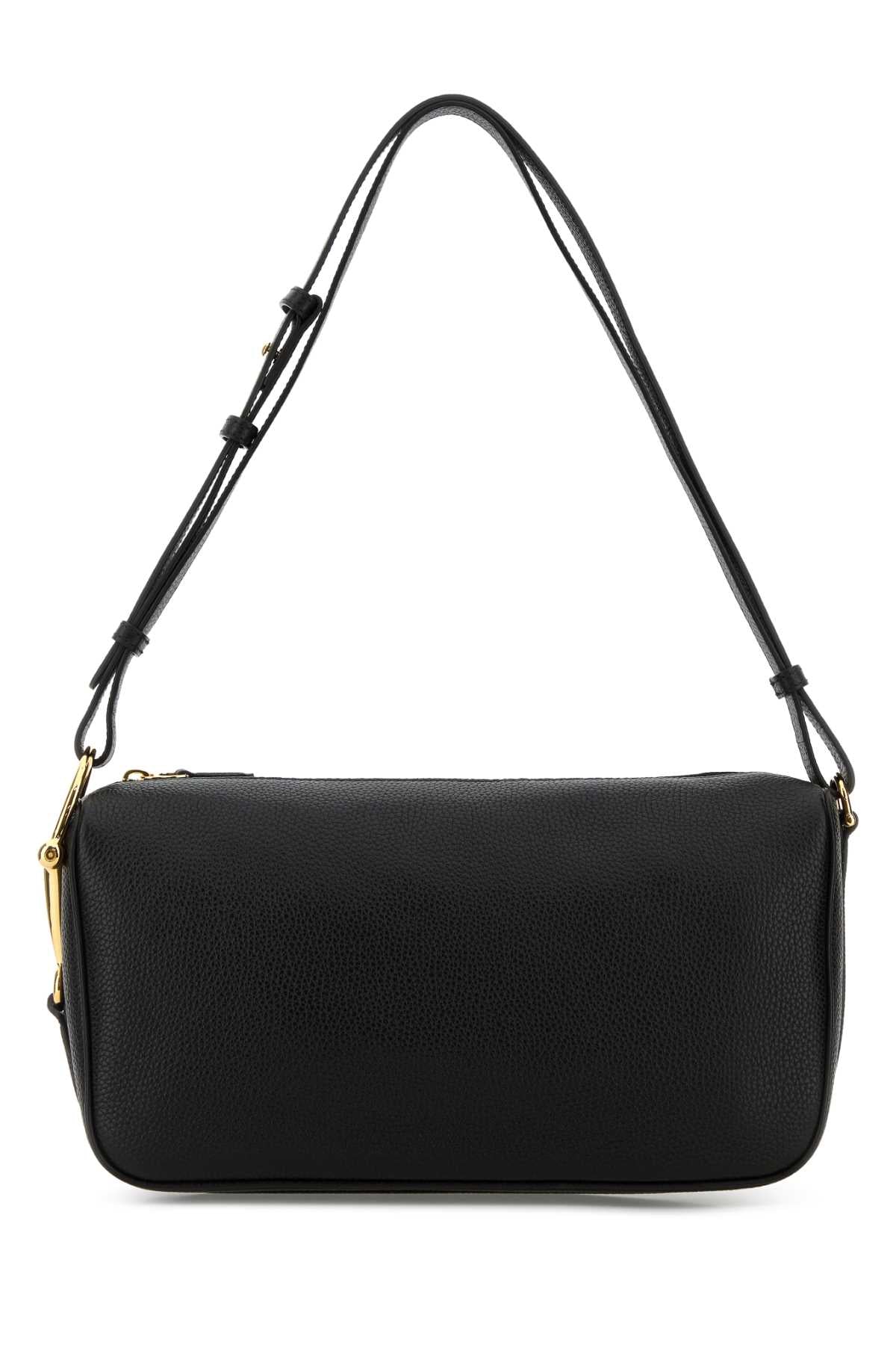 Gucci Women Black Leather Medium Gucci Half Horsebit Shoulder Bag GUCCI