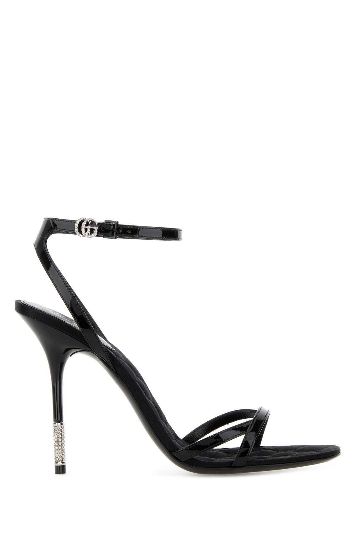 Gucci Women Black Leather Sandals GUCCI