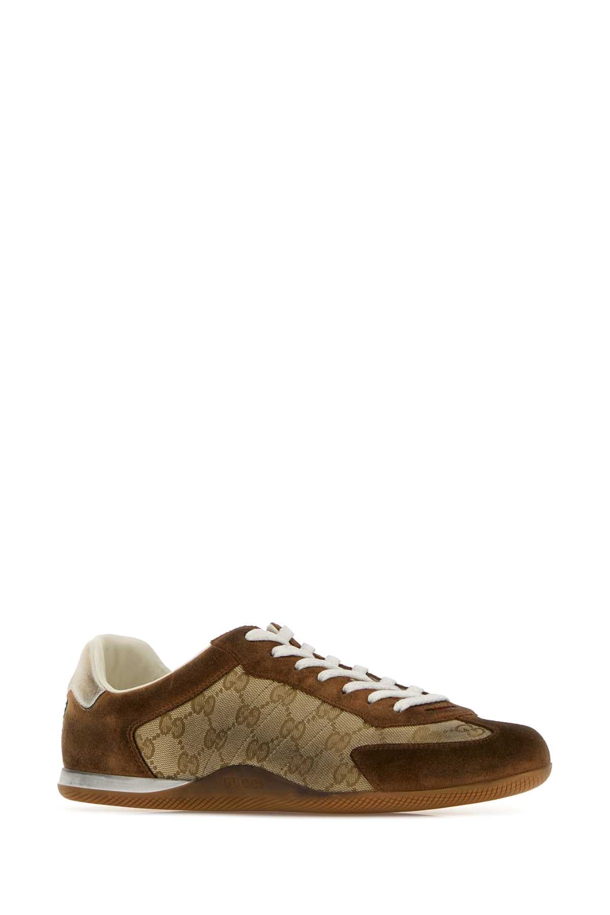 Gucci Men Multicolor Fabric And Suede  Gucci Shift Sneakers GUCCI