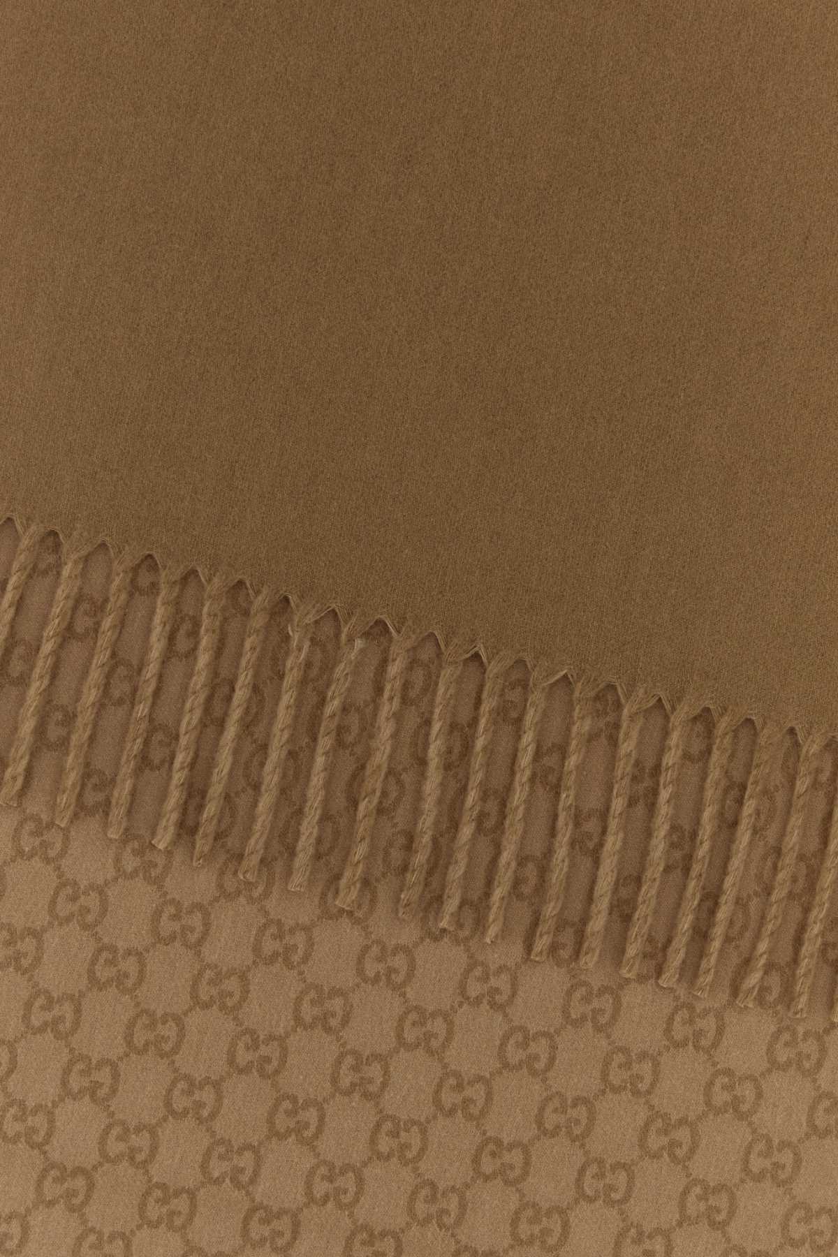 Gucci Men Embroidered Wool Blend Scarf GUCCI