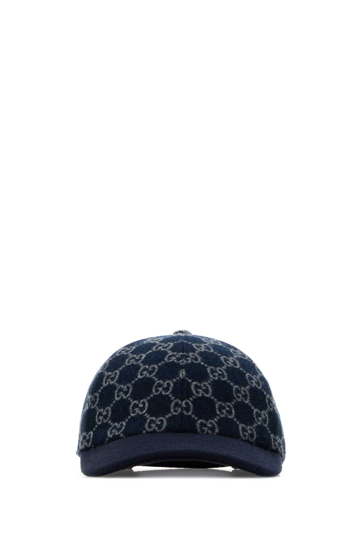 Gucci Men Embroidered Wool Baseball Cap GUCCI