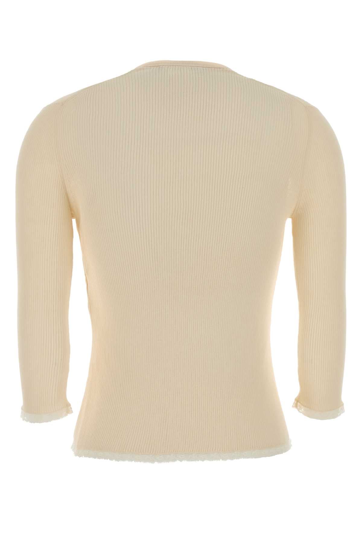 Gucci Women Cream Cotton Cardigan GUCCI